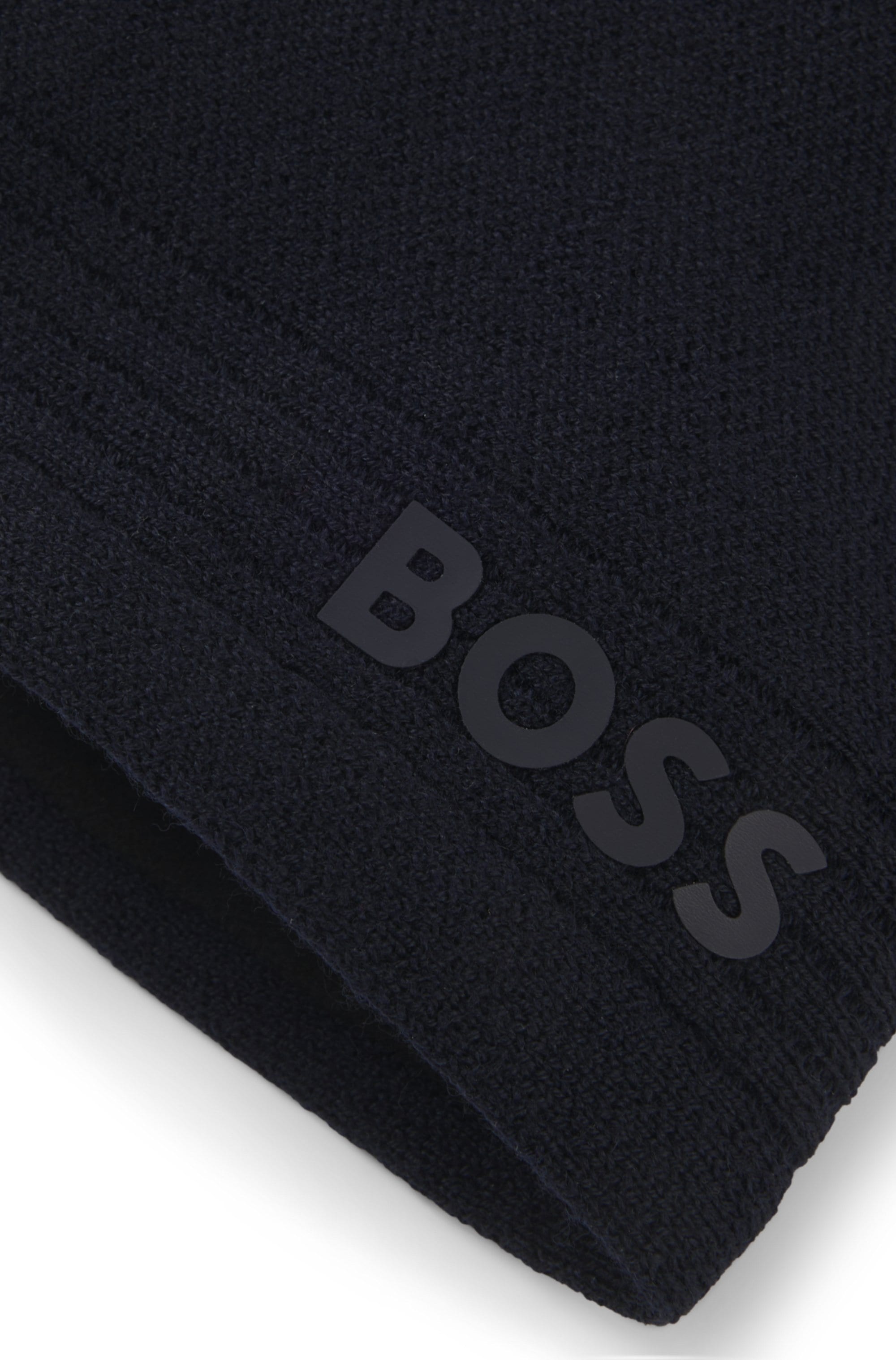 BOSS GREEN Beanie »Afleece Beanie X«, mit gummiertem Logo