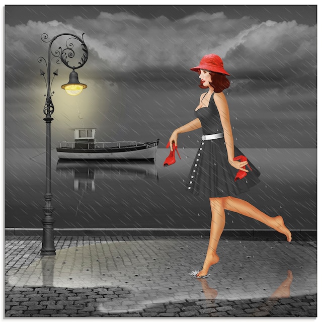 Artland Glasbild »Tanzen im Regen«, Frau, (1 St.), in verschiedenen Grössen  online bestellen | Jelmoli-Versand