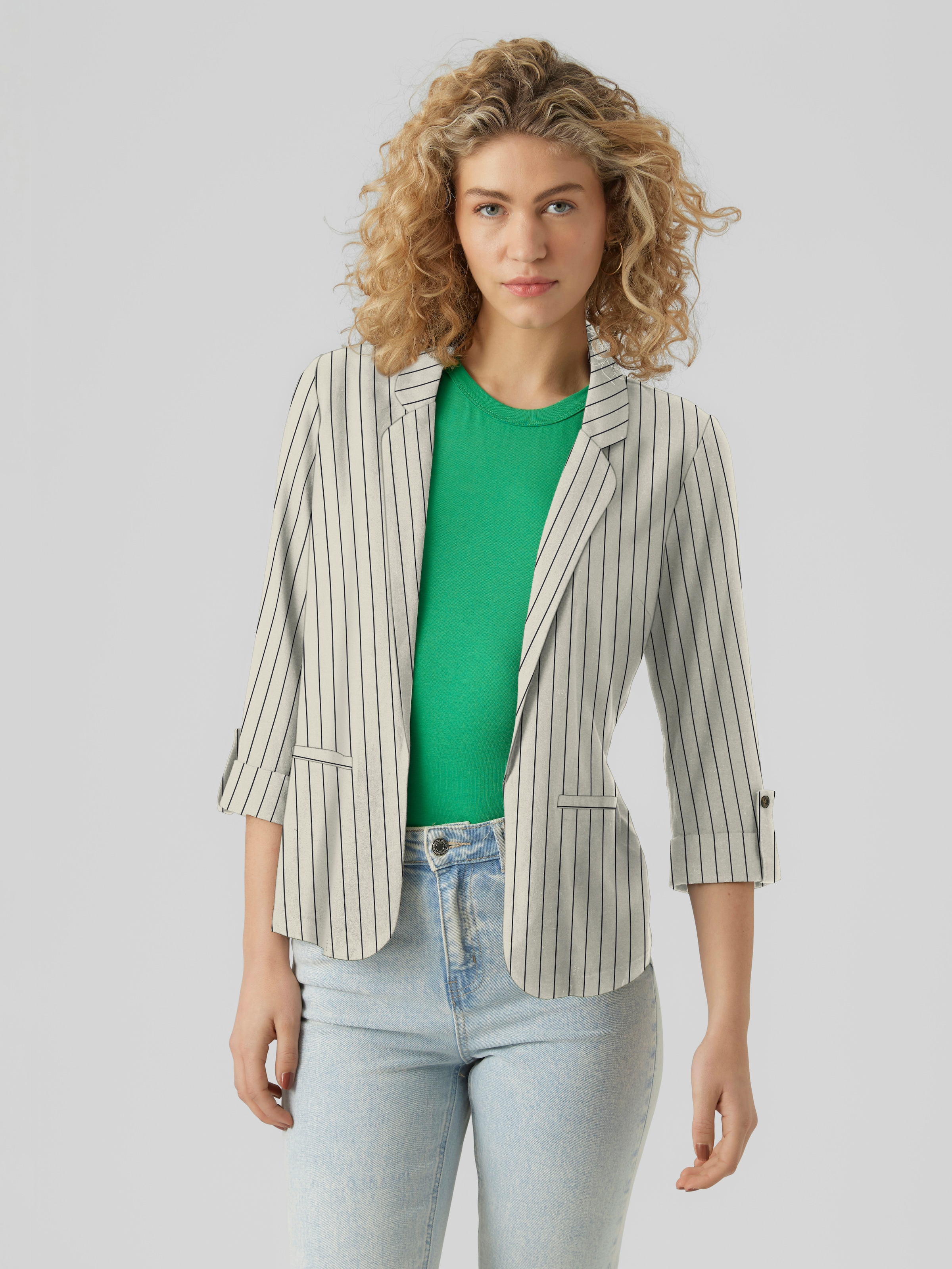 Vero Moda Kurzblazer »VMJESMILO 3/4 LOOSE BLAZER WVN NOOS« mit Leinen