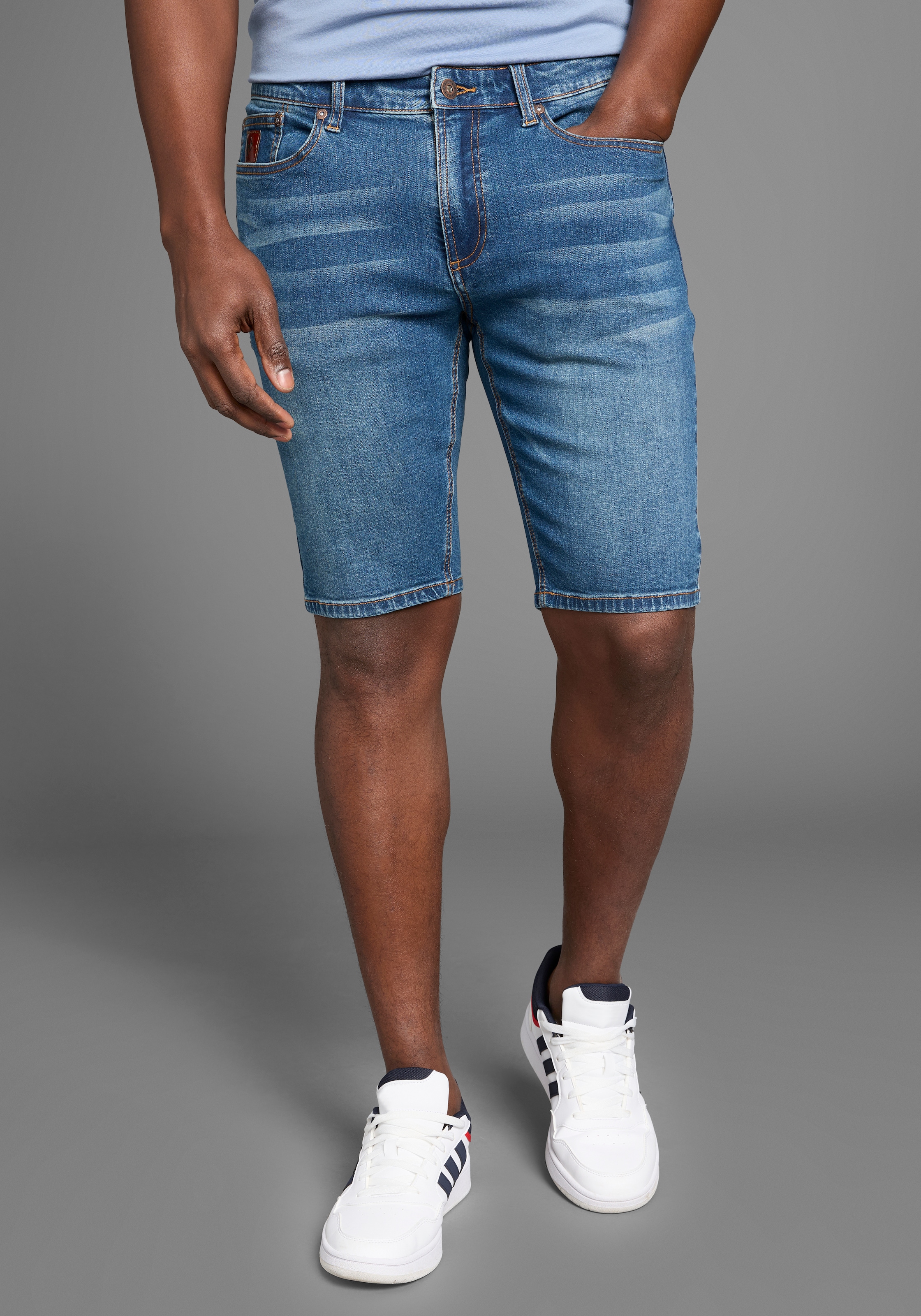 Bruno Banani Jeansshorts »Hutch-Shorts« gerade geschnittene kurze Beine, niedrige Leibhöhe