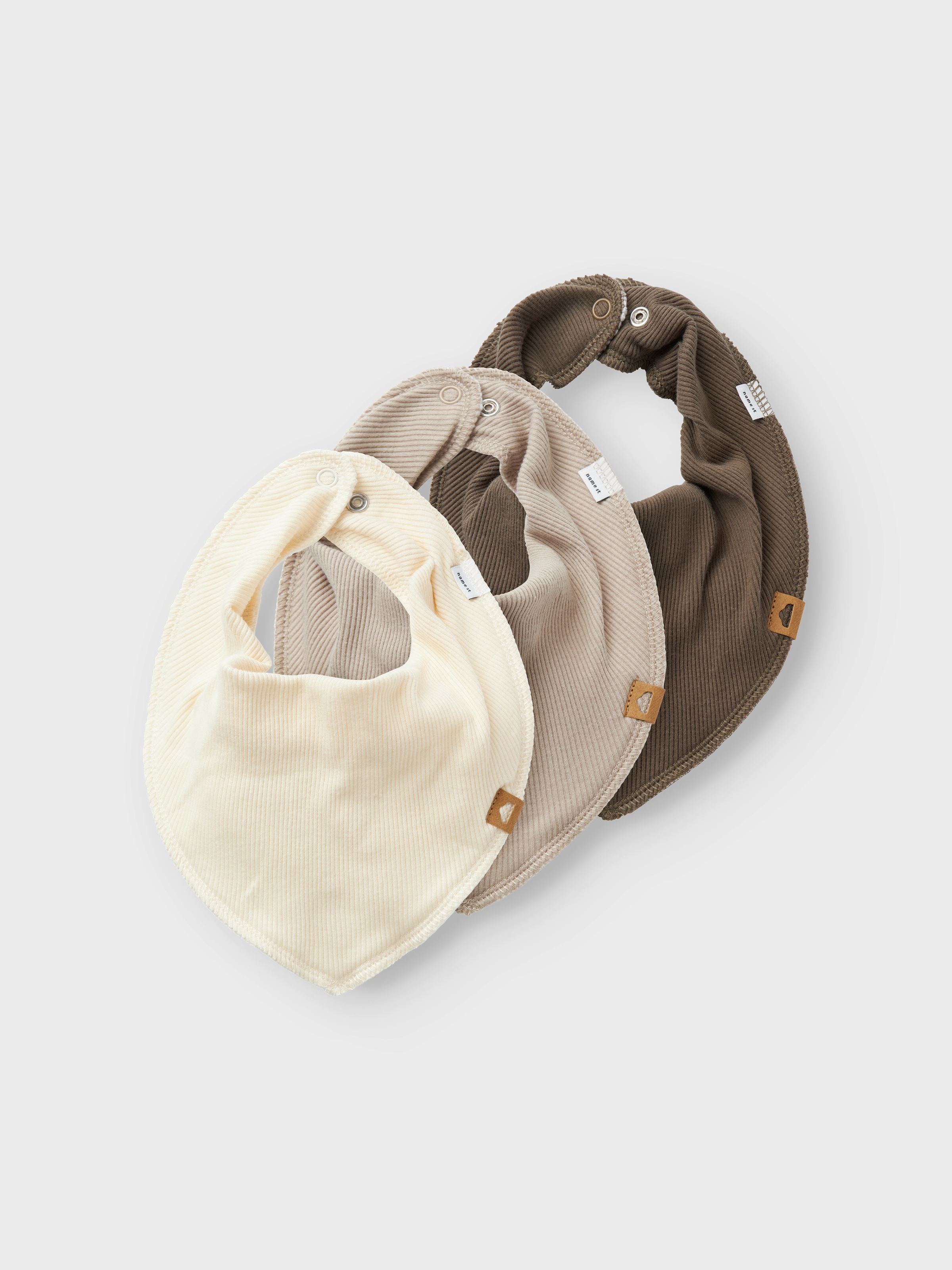 Name It Dreieckstuch »NBNYVETTI 3P SCARF BIB NOOS«, mit Druckknopf zum Verschliessen