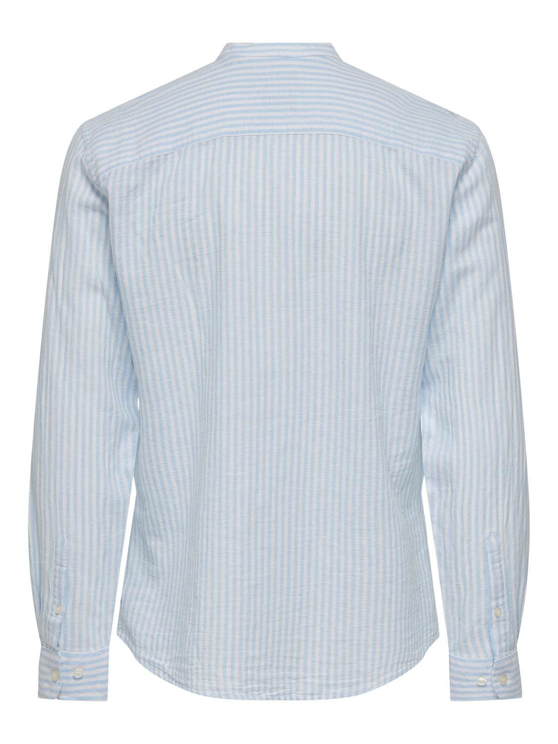 ONLY & SONS Langarmhemd »ONSCAIDEN LS MAO STRIPE LINEN SHIRT NOOS«