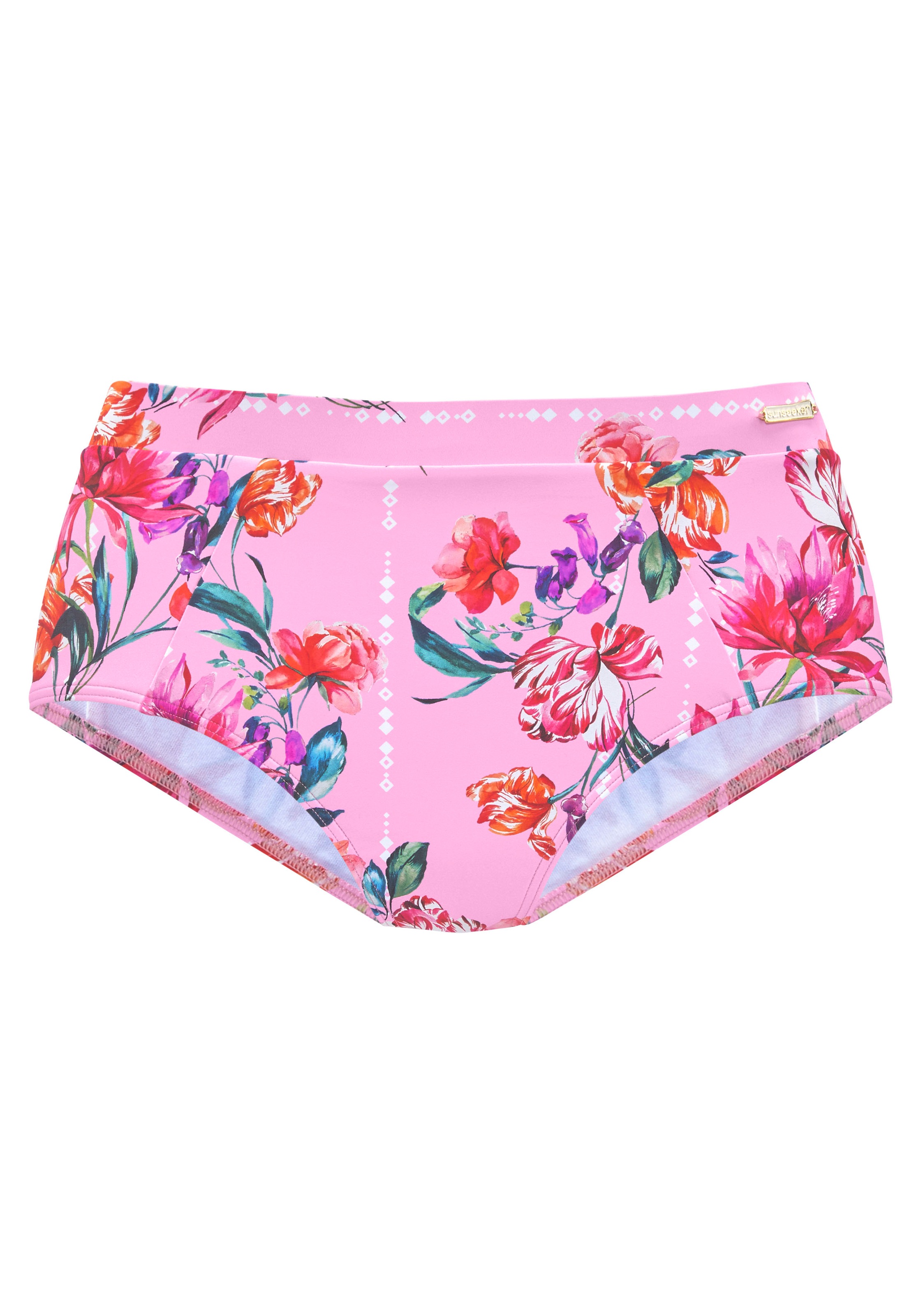 Sunseeker Highwaist-Bikini-Hose »Modern«, mit floralem Design