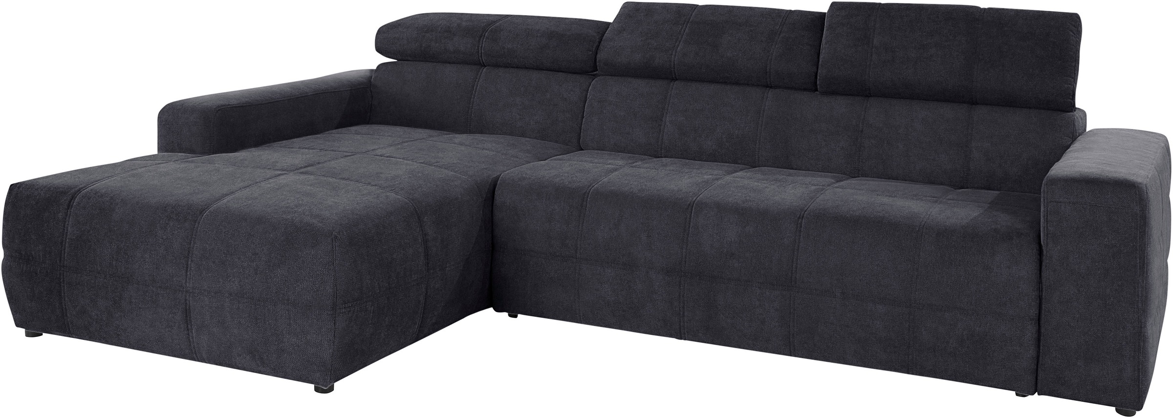 DOMO collection Ecksofa »Brandon grosse Ausführung B/T/H: 289/177/80 cm, auch in Leder und Cord«, mit Kopfteilverstellung, wahlweise Sitztiefenverstellung, L-Form