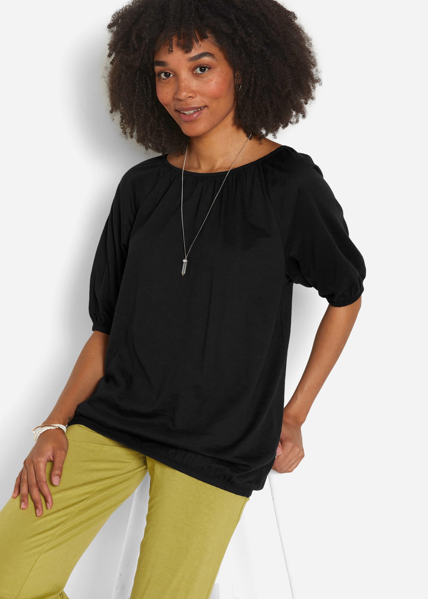 bonprix T-Shirt »Shirt aus reiner Baumwolle« Shirt aus reiner Baumwolle
