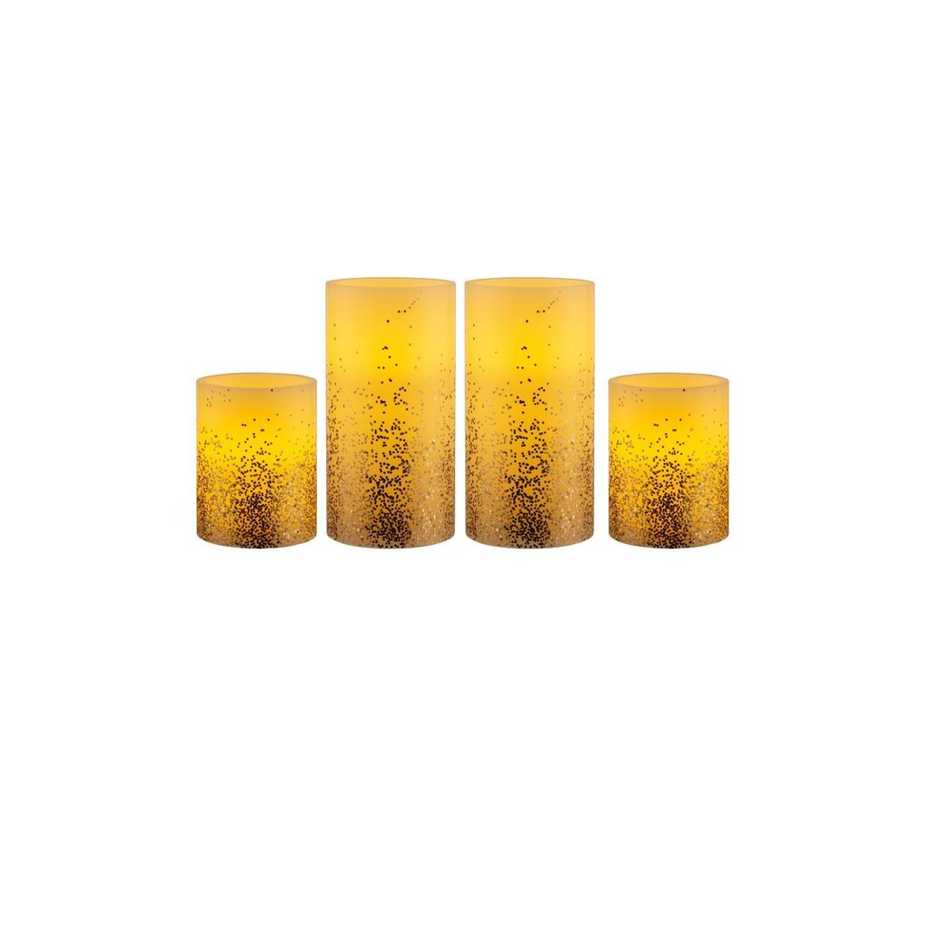 Pauleen LED-Kerze »Set Goldfarbenen Glitt«