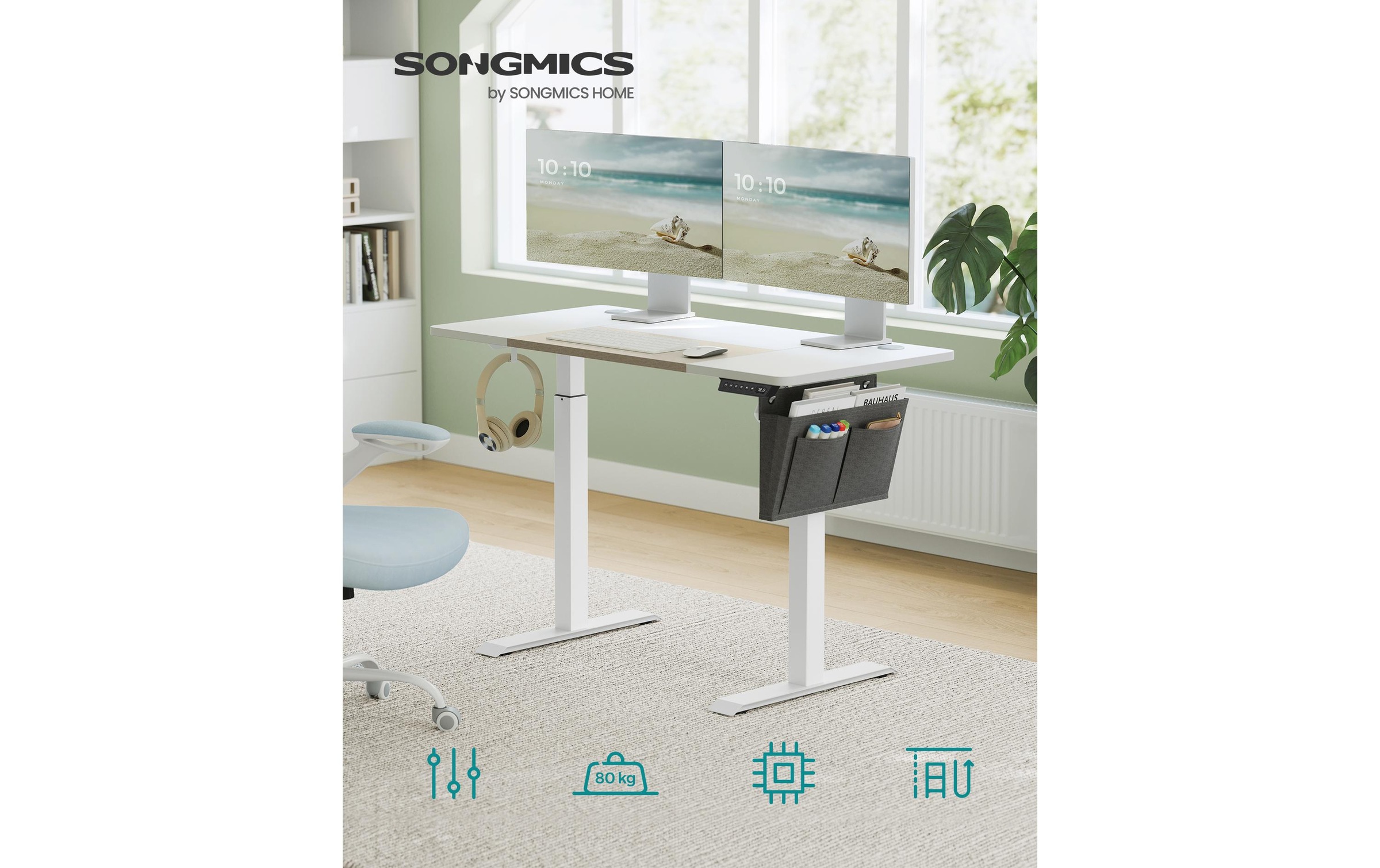 SONGMICS Schreibtisch »120 x 60 cm höhenverstellbar«