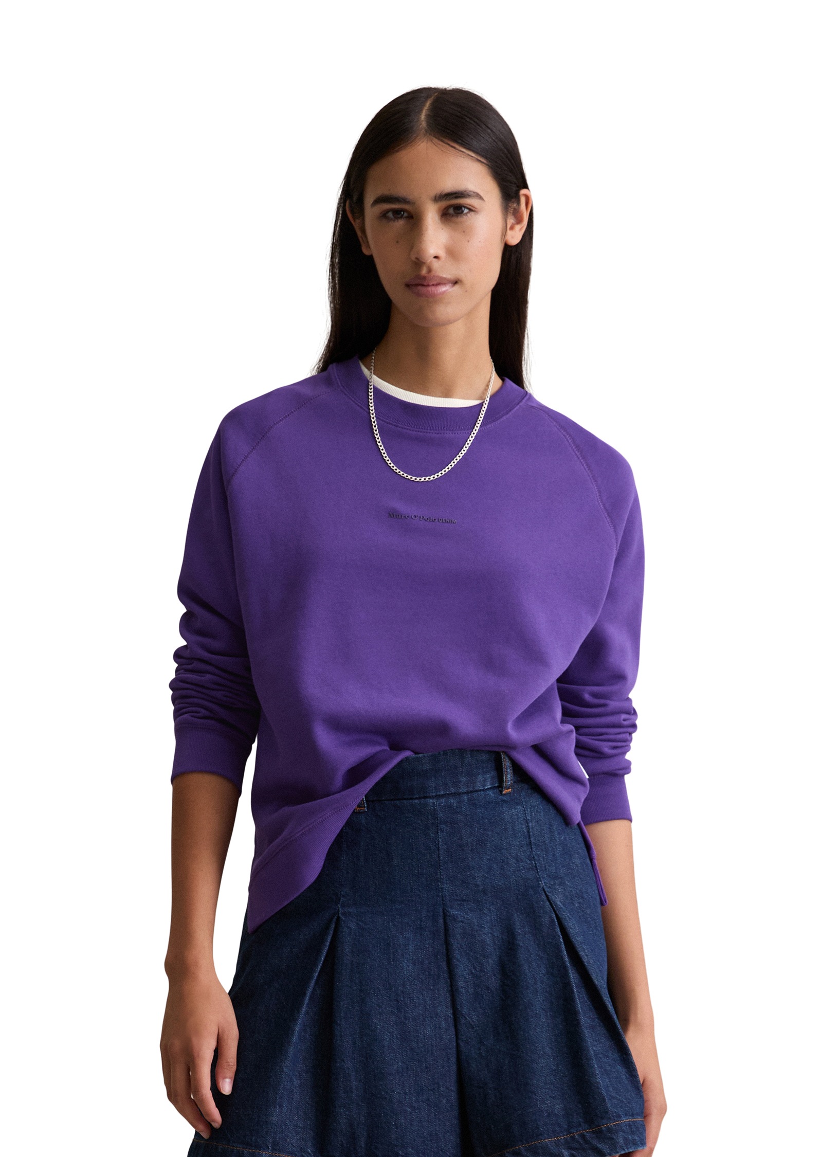Marc O'Polo DENIM Sweatshirt, Rückenteil dezent länger, kleine Seitenschlitze, relaxed fit