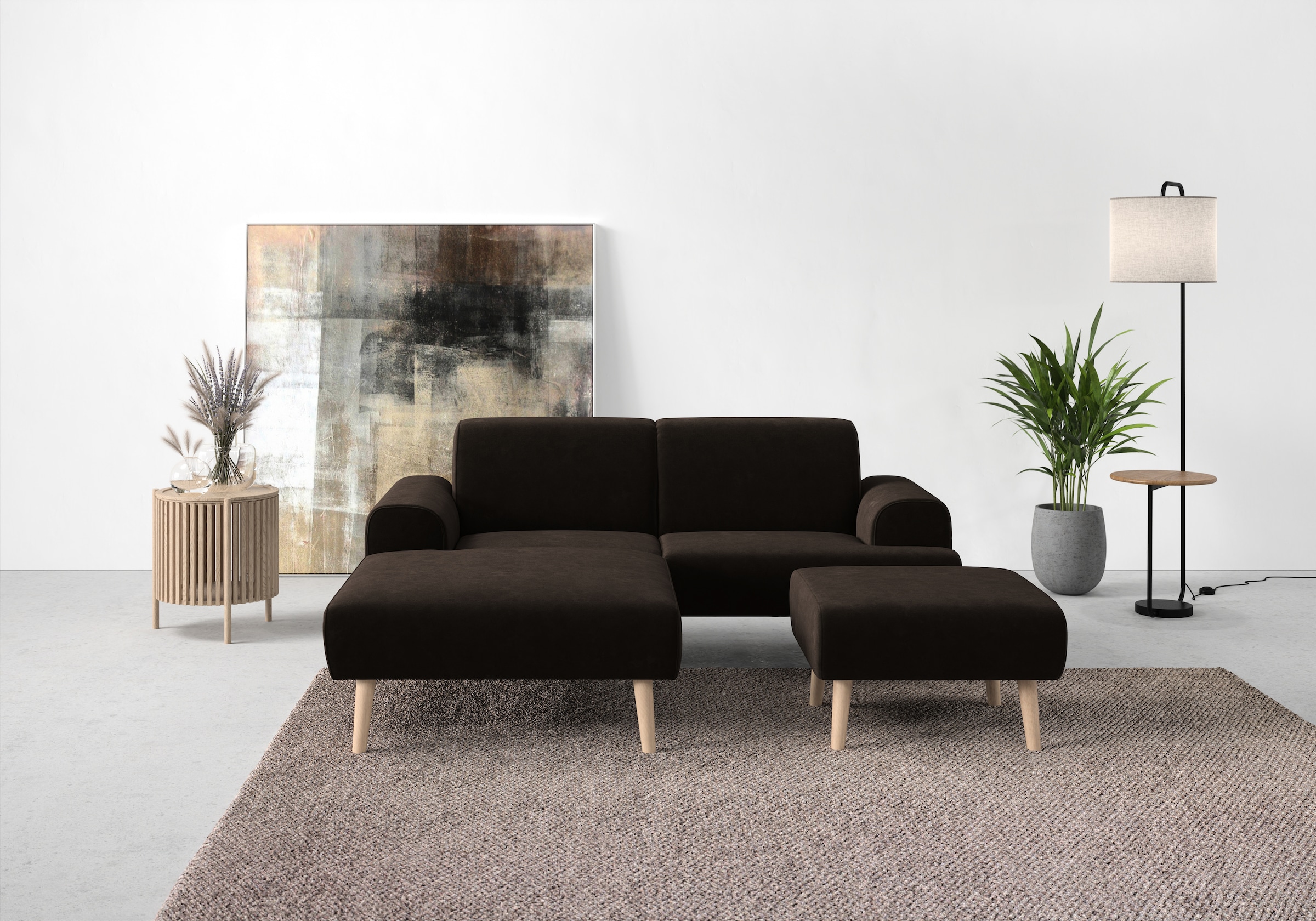 andas Ecksofa »Swift Scandic Design, komfortabler Federkern, Breite 192cm, L-Form«, Federkern-Polsterung, B/T/H: 192/83/176 cm