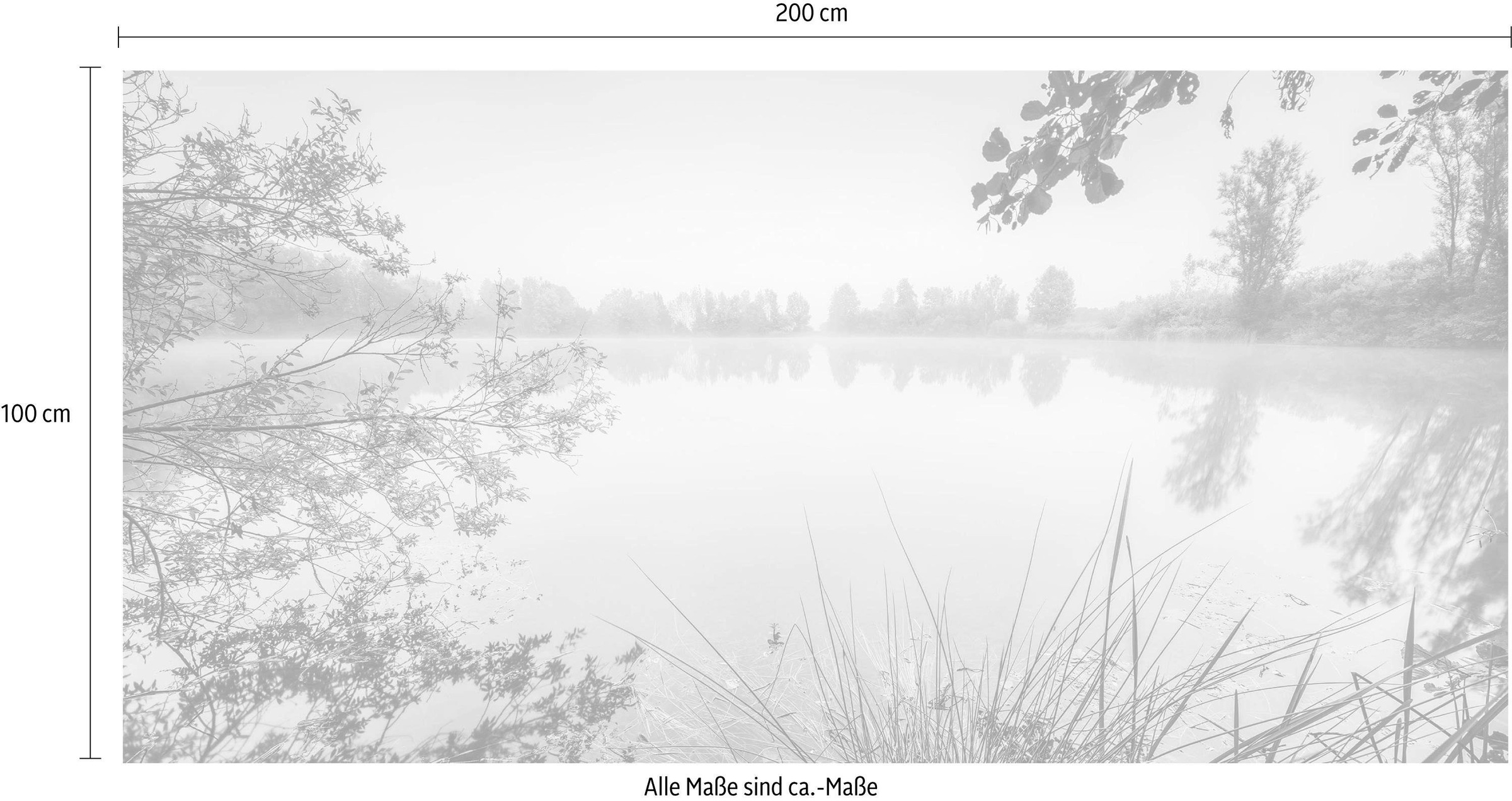 Komar Vliestapete »Digitaldruck Vlies - Morning View - Grösse 200 x 100 cm«, bedruckt, Wohnzimmer, Schlafzimmer