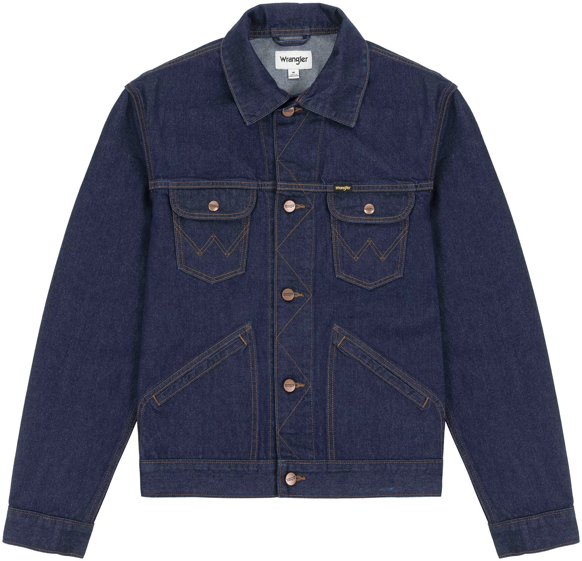 Wrangler Jeansjacke »124MJ«, mit Ziernähten
