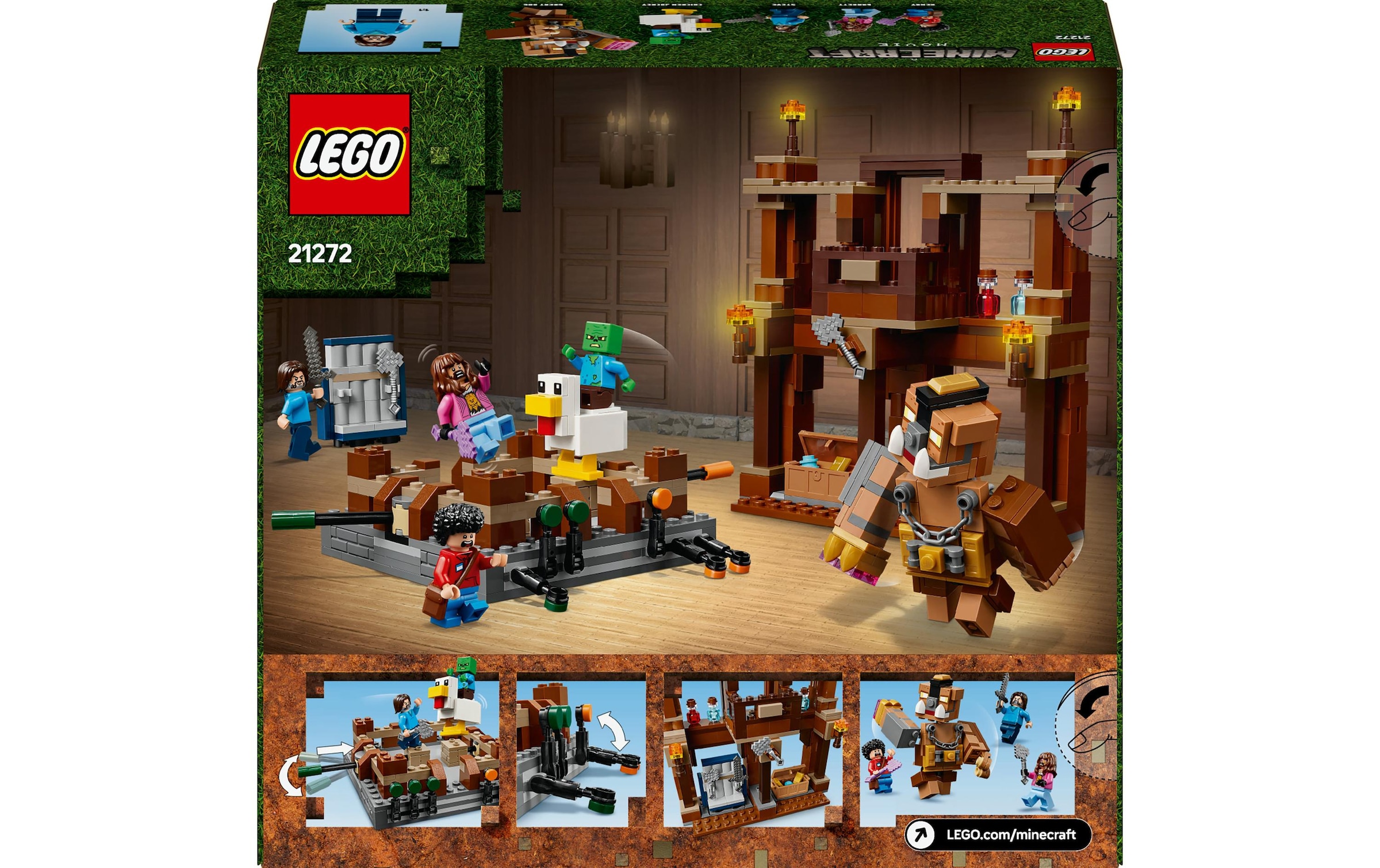 LEGO® Spielbausteine »Minecraft Waldanwesen mit Boxring 21272«, (491 St.)