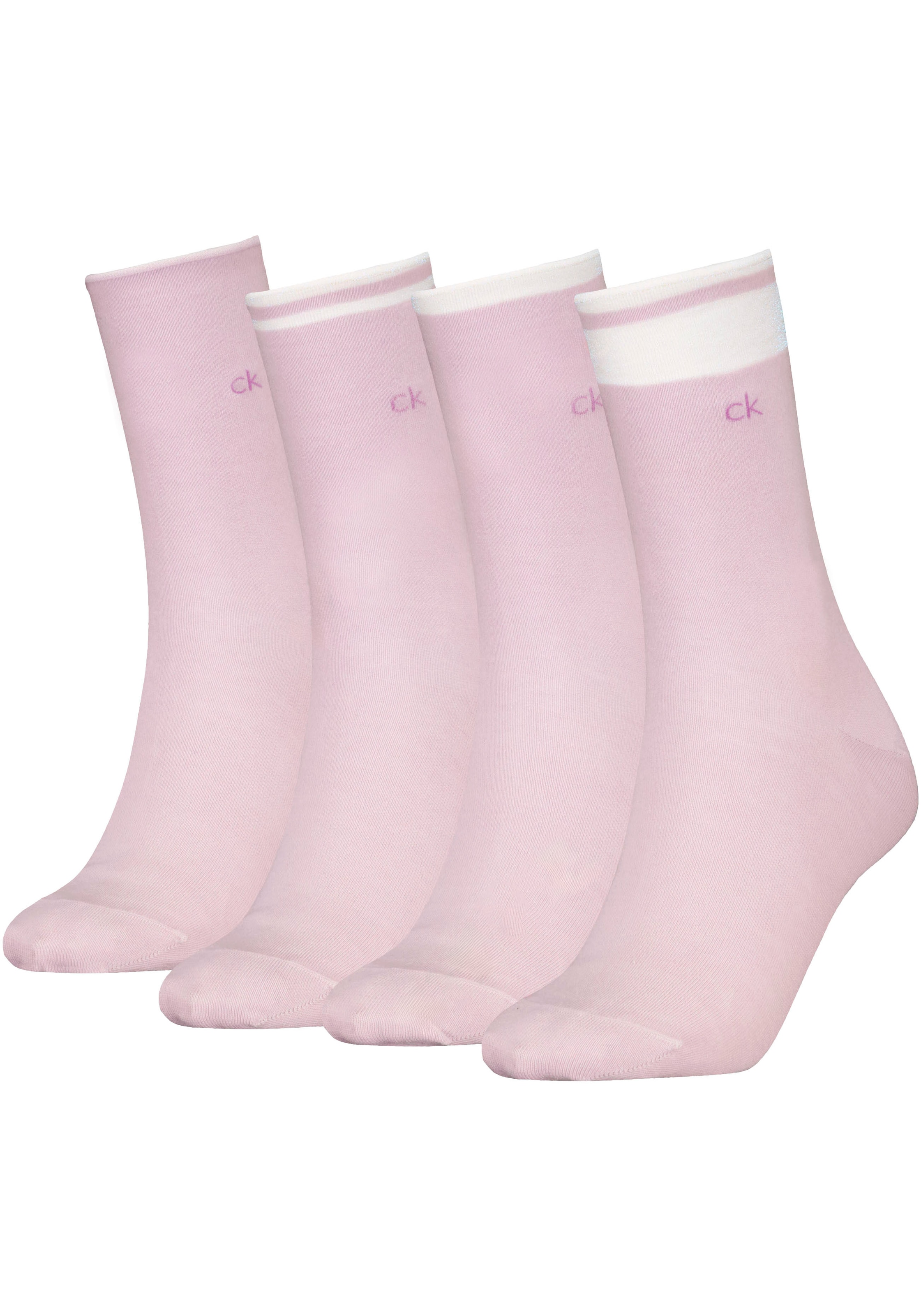 Calvin Klein Socken, (4 Paar), mit Markenstickerei