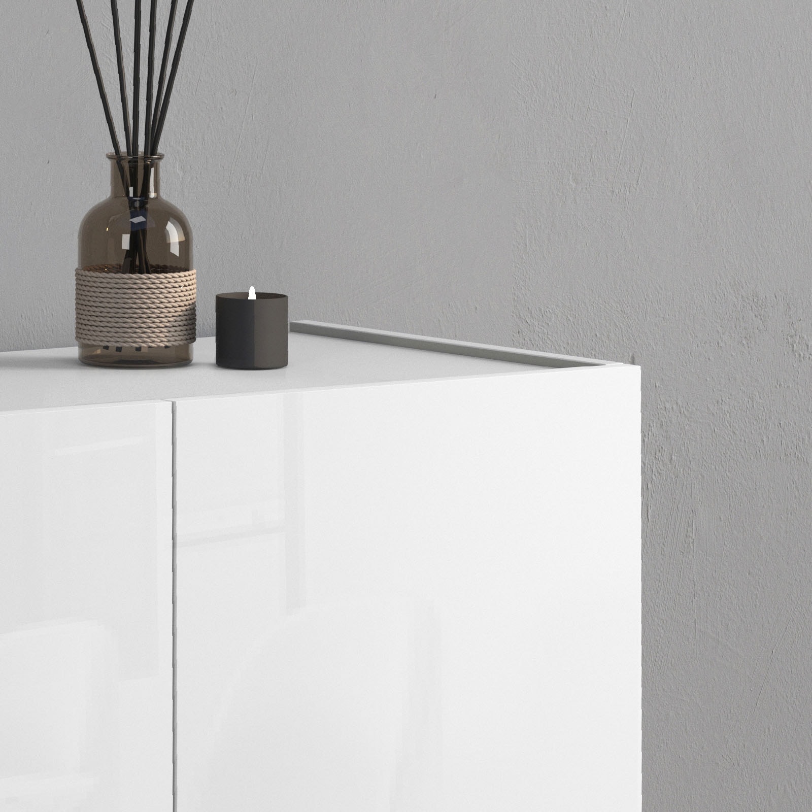 INOSIGN Sideboard »VELA, Sideboard, Breite 160 cm, Design mit schrägen Türen«, (1 St.), Made in Italy, Masse-B/T/H: 160x35x75,Sideboard, Anrichte, Kommode