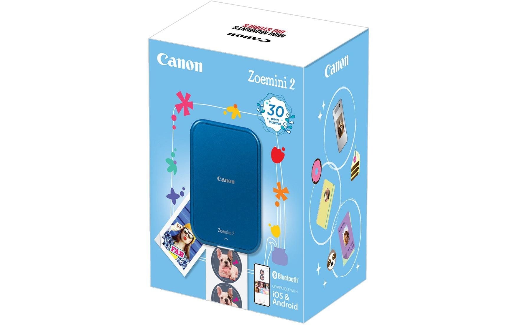 Canon Fotodrucker »Zoemini 2 Marineblau + 30 Fotopapiere + Tasche«