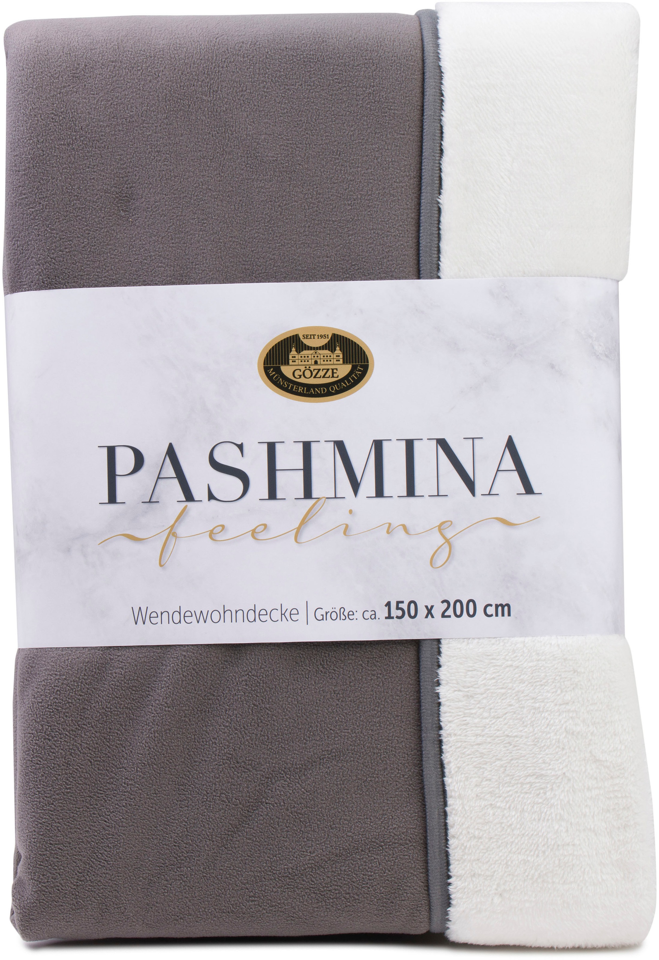 Jelmoli-Versand online »Pashmina Unterseite schlichte shoppen Wohndecke Gözze flauschig | Wendewohndecke«,