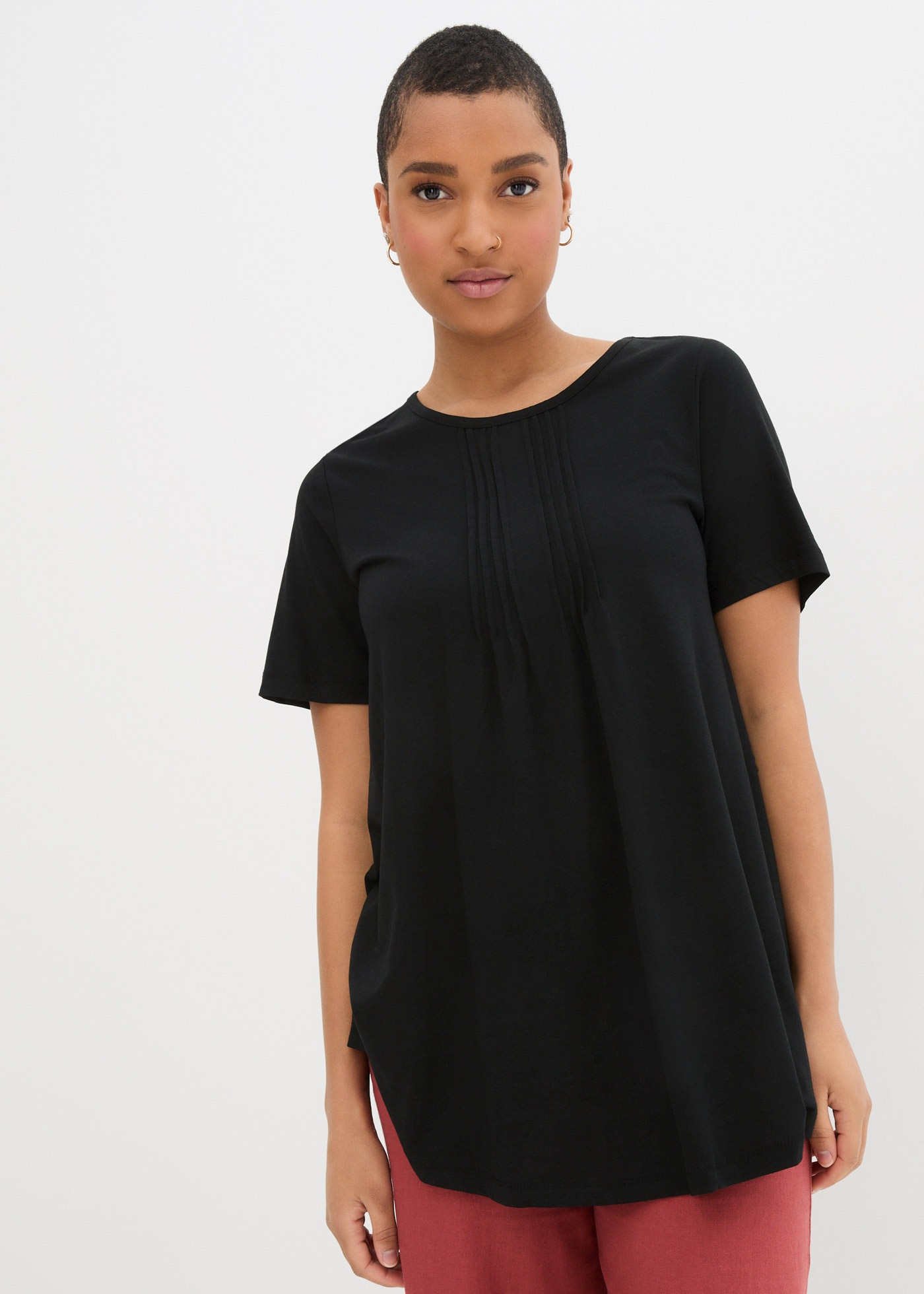 bonprix T-Shirt »T-Shirt in A-Linien-Form, kurzarm« T-Shirt in A-Linien-Form, kurzarm