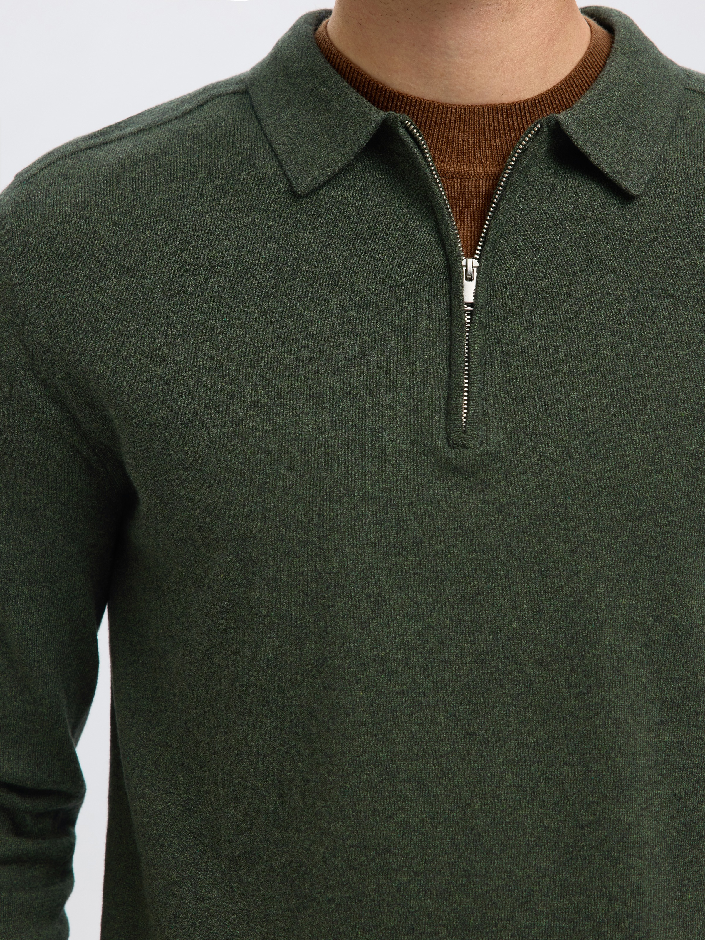 SELECTED HOMME Polokragenpullover »SLHBERG LS HALF ZIP POLO NOOS«