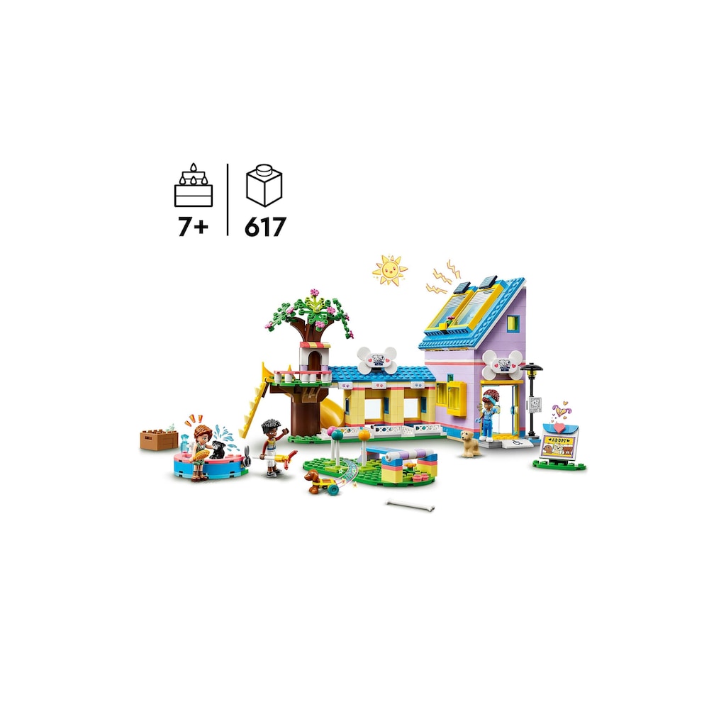 LEGO® Konstruktionsspielsteine »Hunderettungszentrum«, (617 St.)