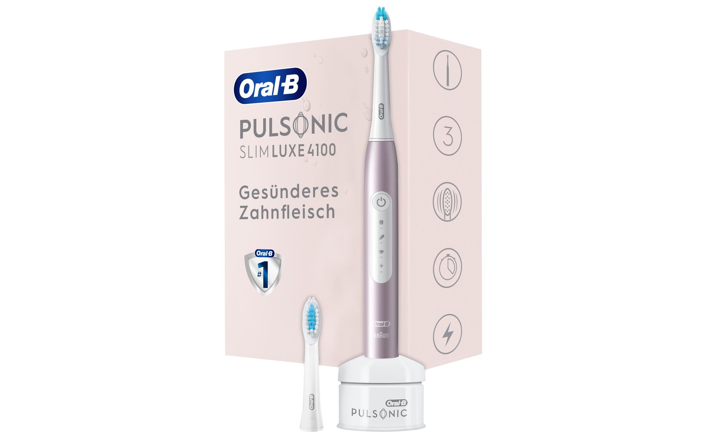 Oral-B Schallzahnbürste »Luxe 4100 Rosegold«, 1 St. Aufsteckbürsten