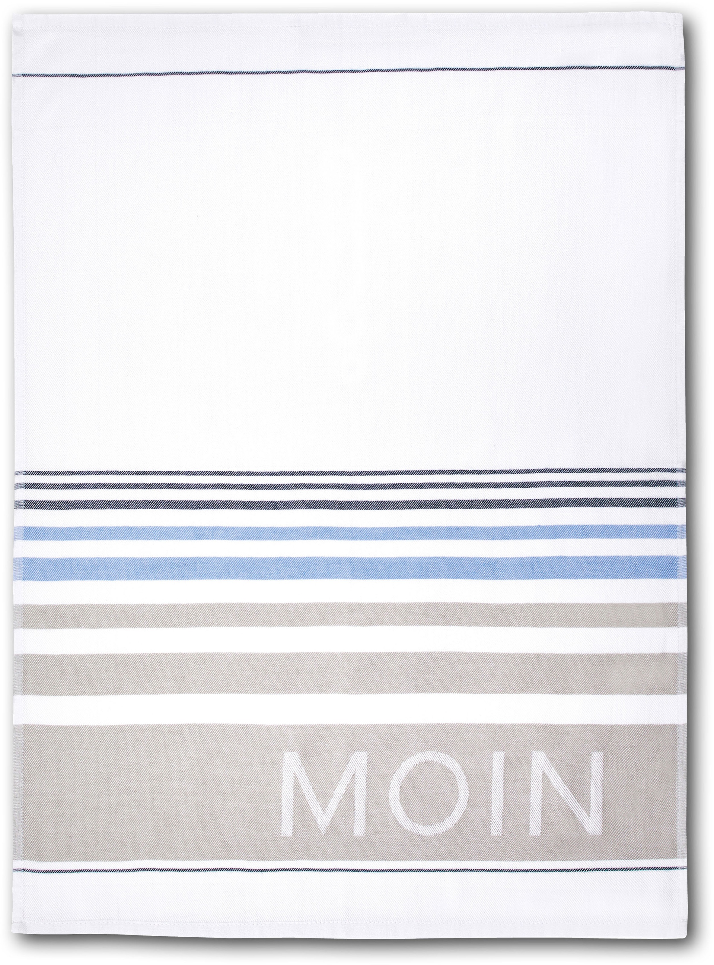 Dyckhoff Geschirrtuch "Moin" 100% Baumwolle, saugfähig, 50 x 70 cm
