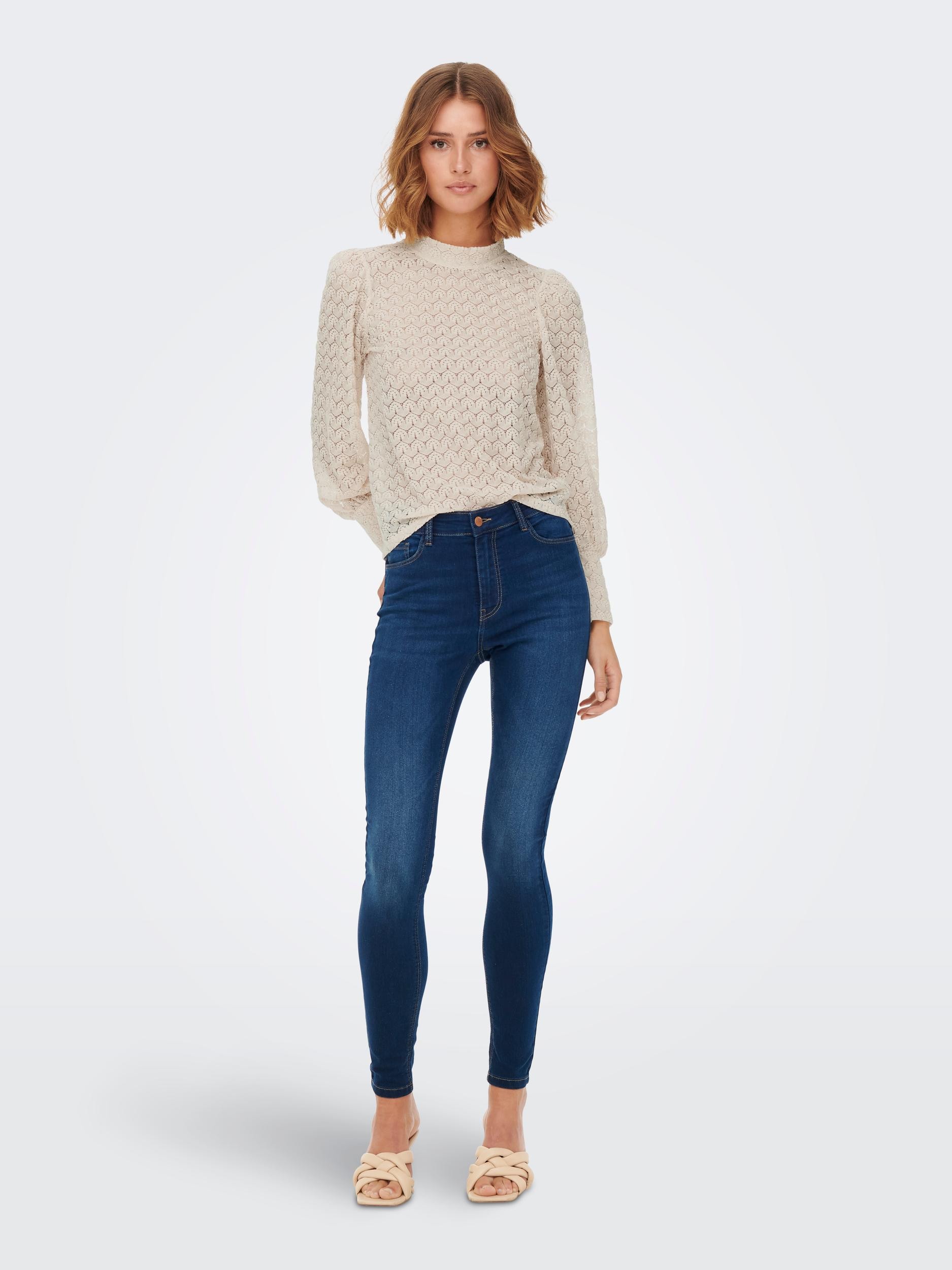 JDY Spitzenshirt »JDYAVERY L/S LACE TOP JRS NOOS«