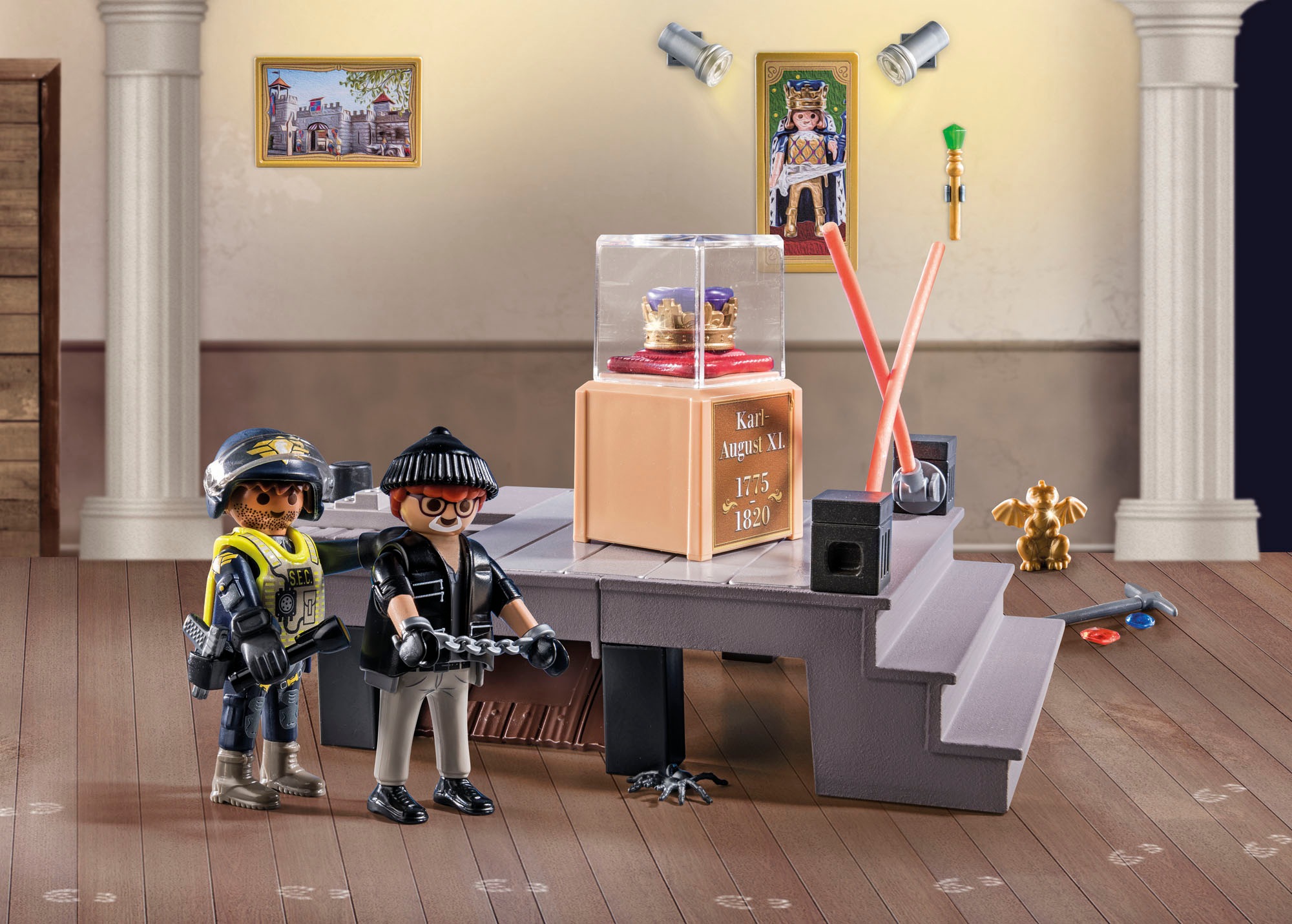 Playmobil® Spielzeug-Adventskalender »Spielbausteine, Polizei Museumsdiebstahl (71347)«, ab 4 Jahren, City Action