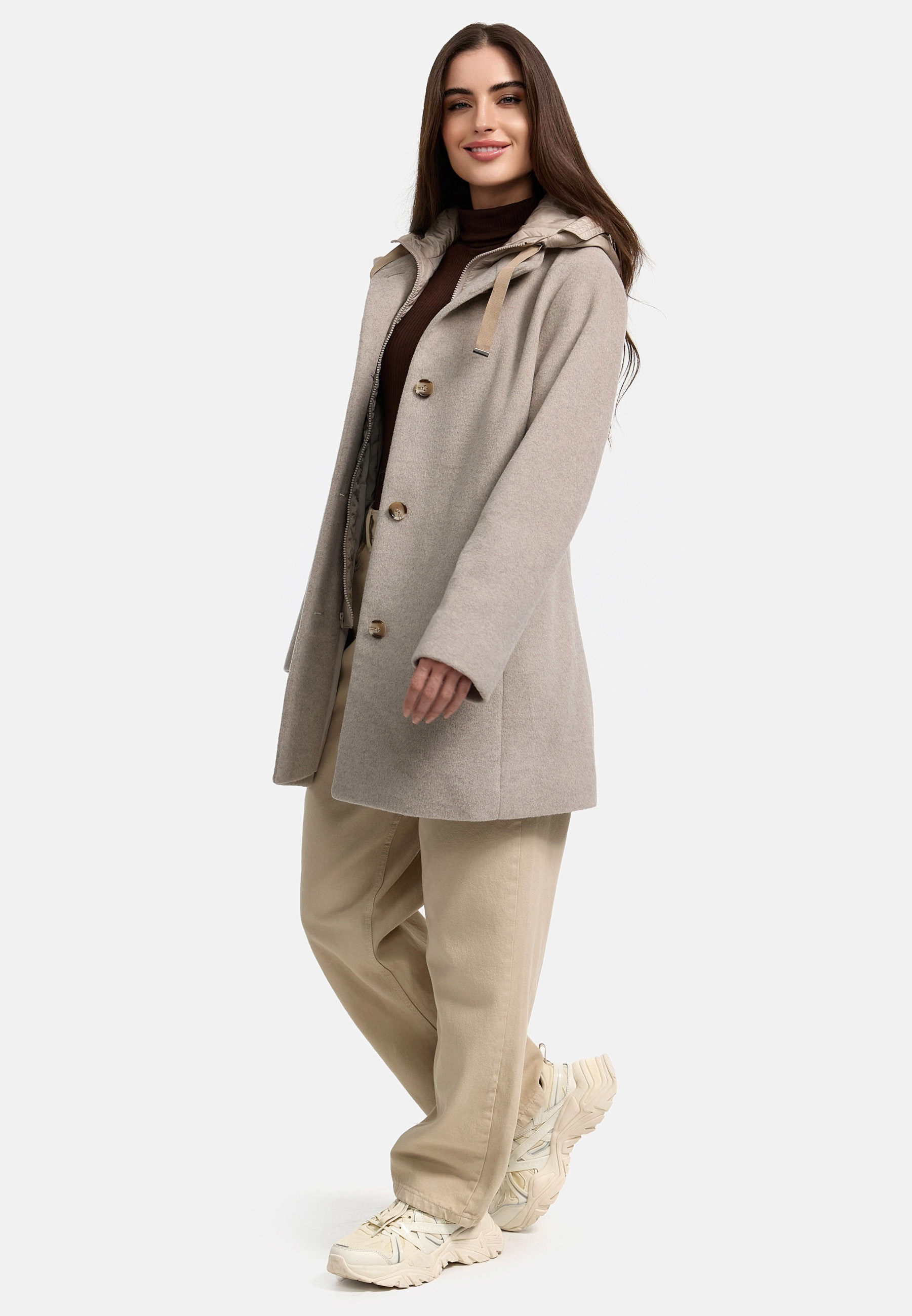 MANISA Wolljacke, mit Kapuze, mit Kapuze