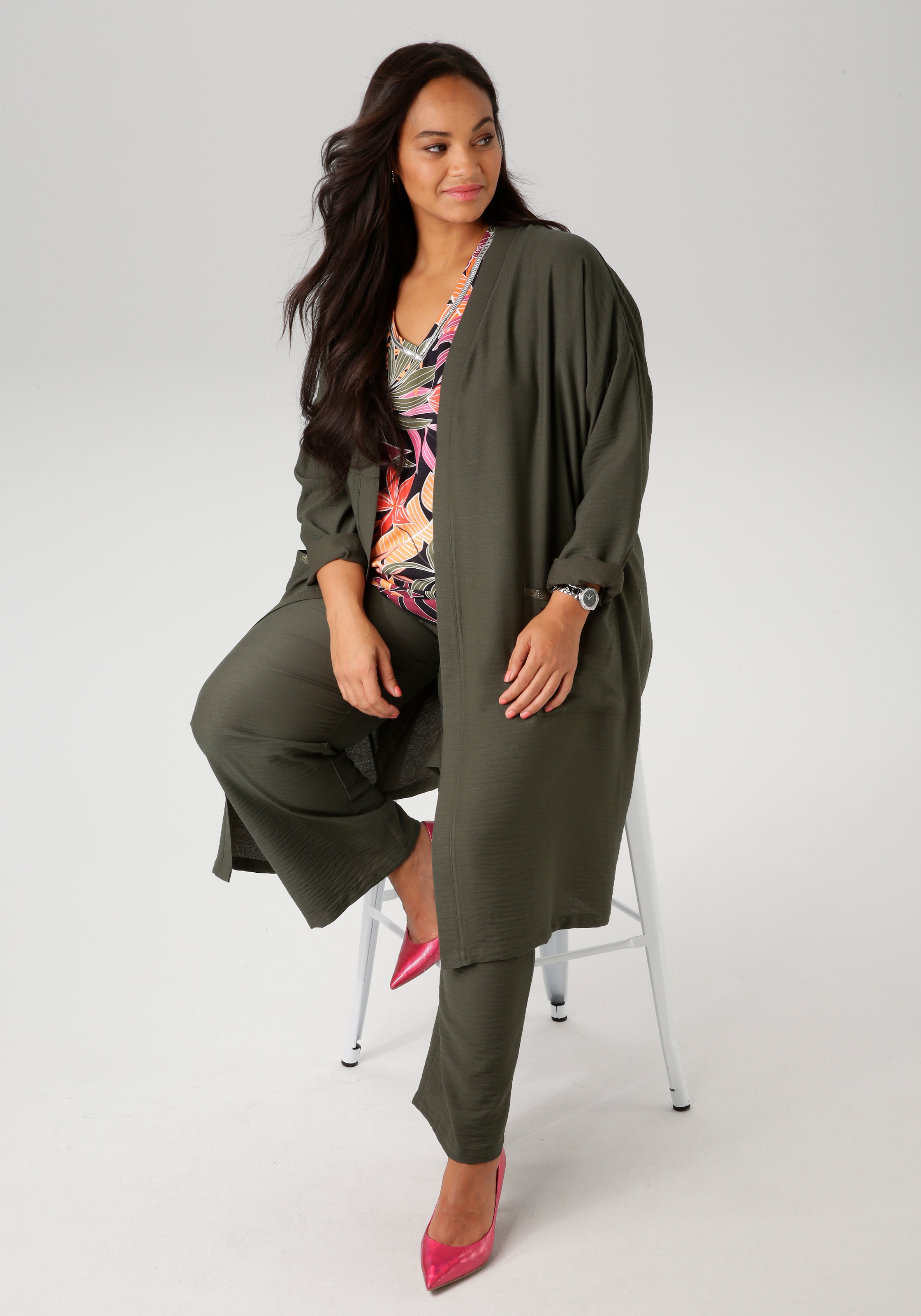 Aniston PLUS Schlupfhose, aus strukturierter Ware