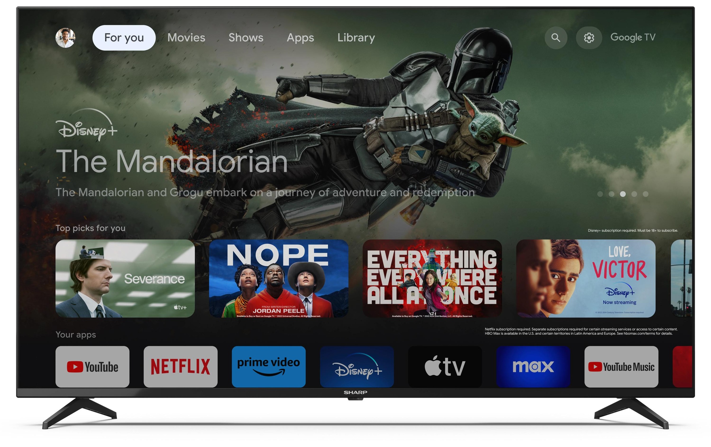Sharp LED-Fernseher »50GL4260E«, 4K Ultra HD, Google TV