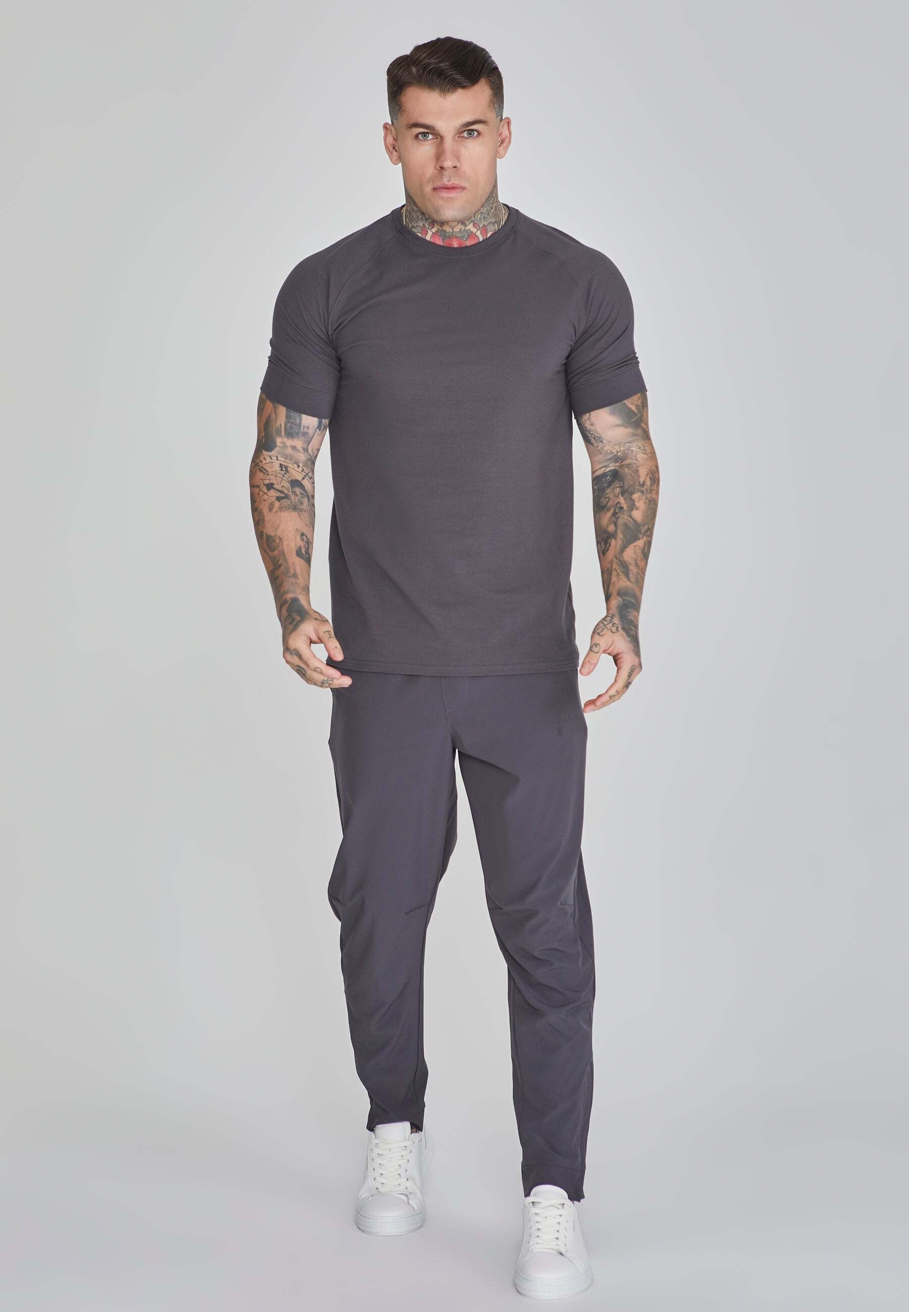Siksilk T-Shirt »Siksilk T-Shirt Smart T-Shirt in Dark Grey«