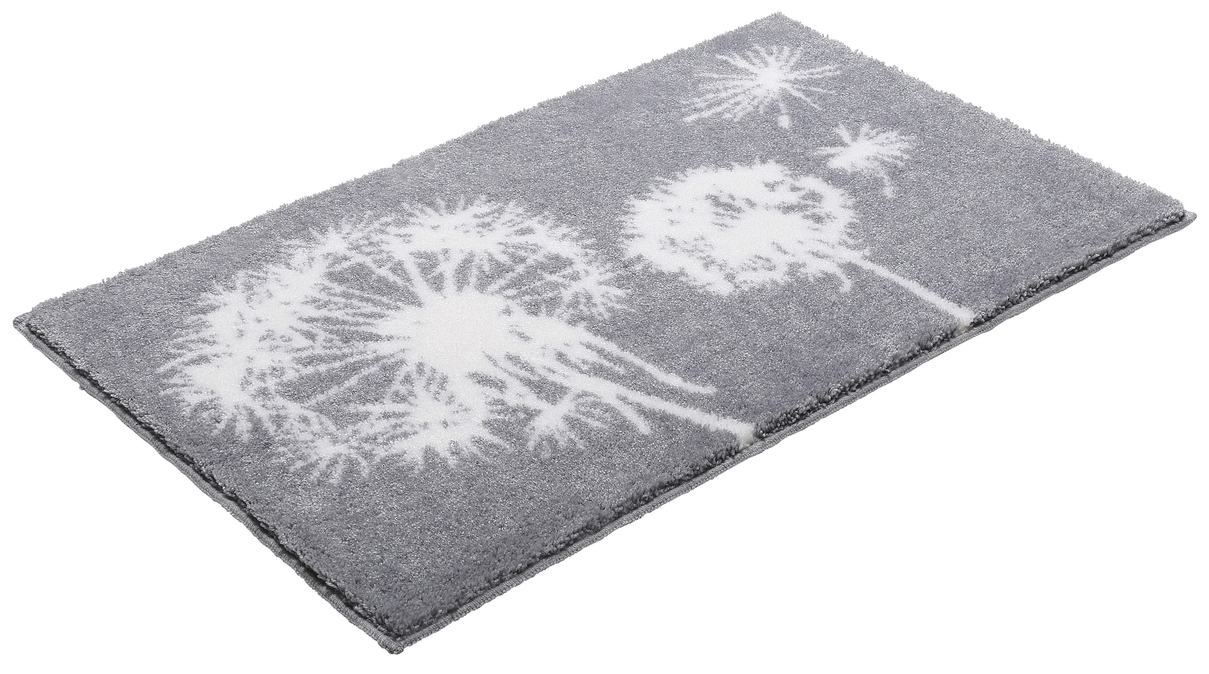 Grund Badematte »Pusteblume, Badvorleger, Badezimmer Teppich, sehr weich«, rutschhemmend beschichtet, schnell trocknend-fussbodenheizungsgeeignet, weiche Haptik, auch als 2-teiliges Set erhältlich, Made in Europe