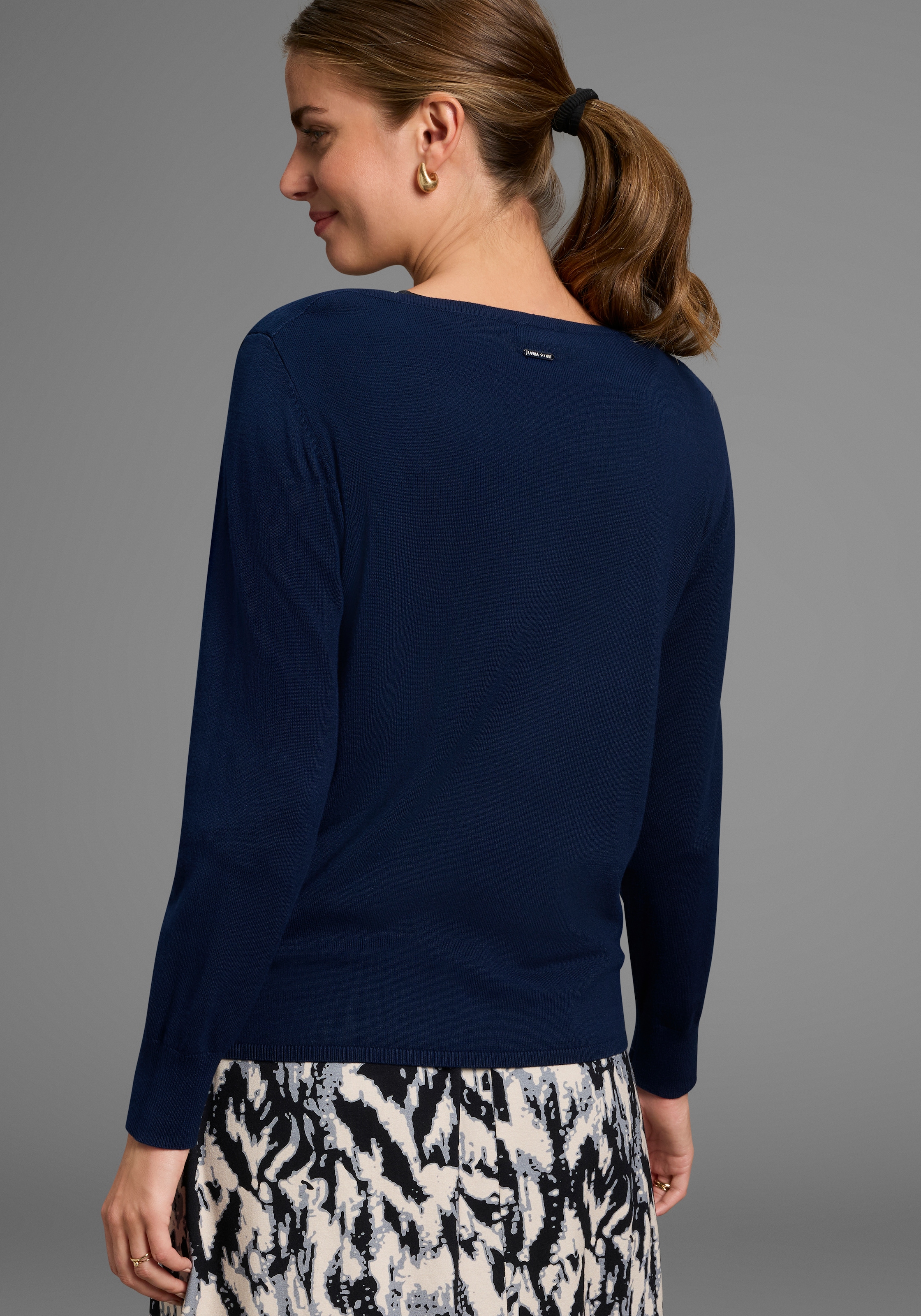 Laura Scott Strickpullover, mit Uboot Ausschnitt - NEUE KOLLEKTION