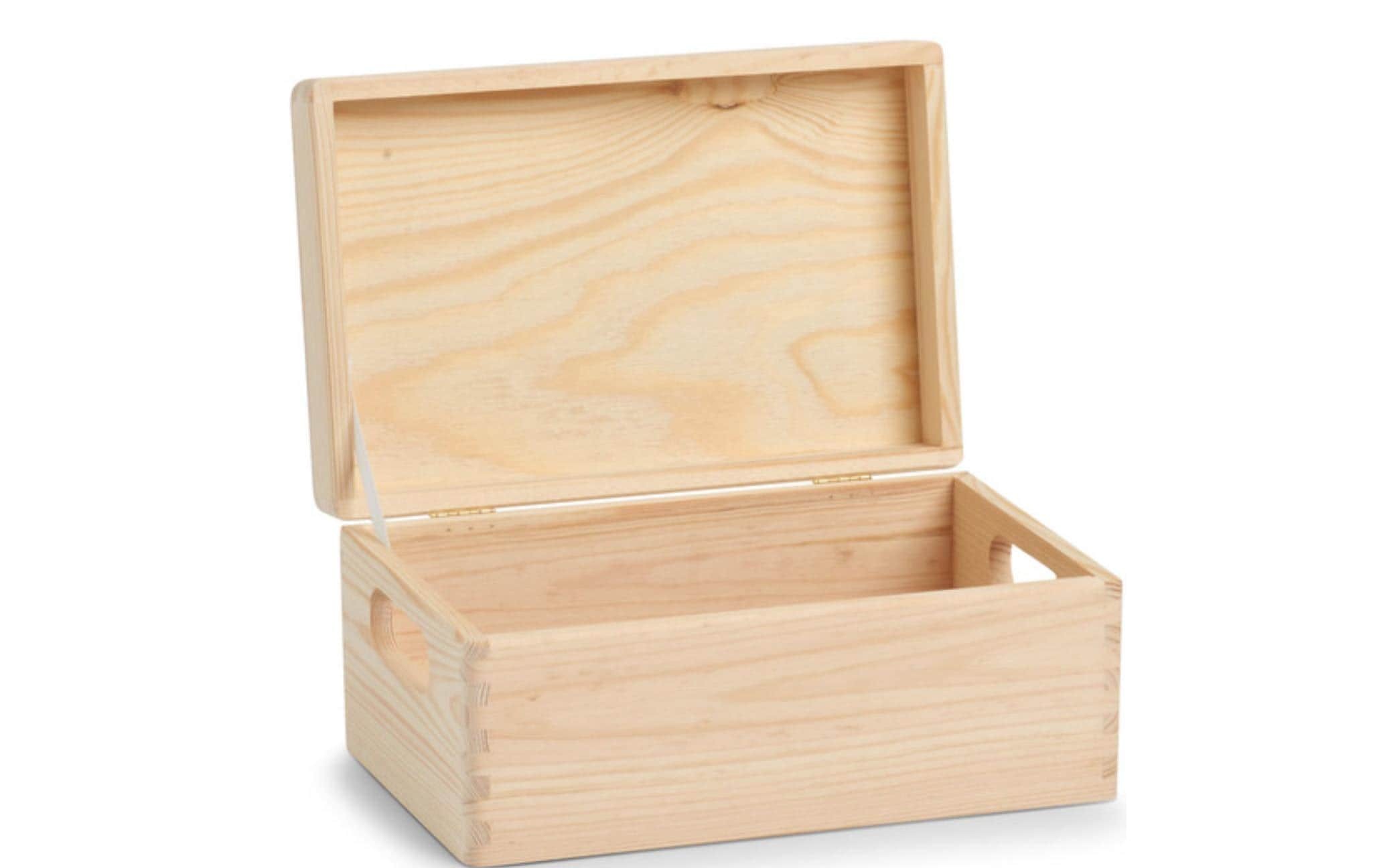Zeller Present Kiste "mit Deckel 30 x 14 cm, Nature"
