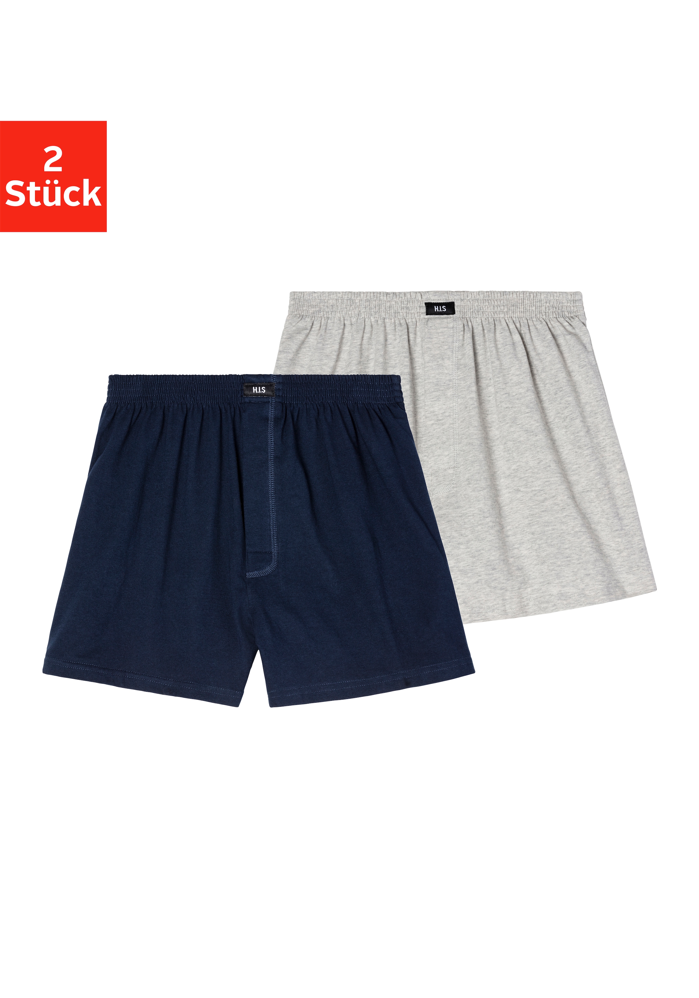 H.I.S Weiter Boxer Packung, 2 Stk. aus weicher Single Jersey Ware