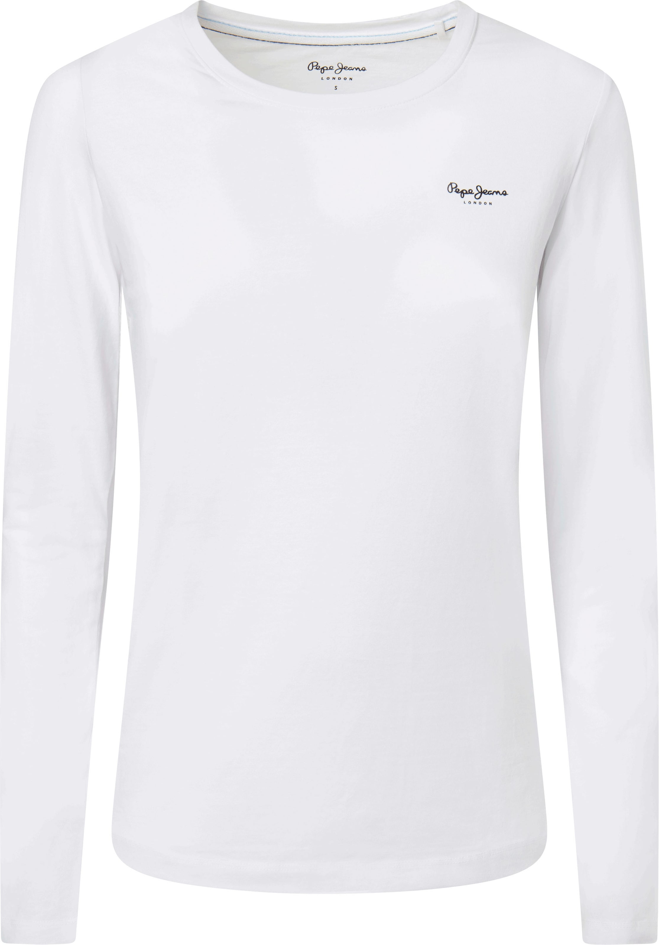 mit »AMBERTA Jeans kleinem N«, Marken-Logo-Print im online Langarmshirt bestellen Pepe Brustbereich