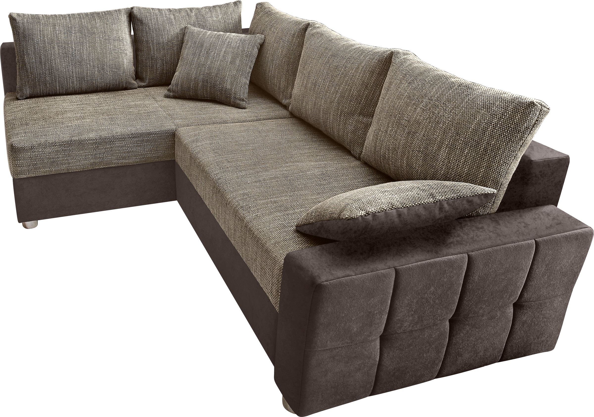 COLLECTION AB Ecksofa »Parma L-Form«, mit Bettfunktion und Federkern