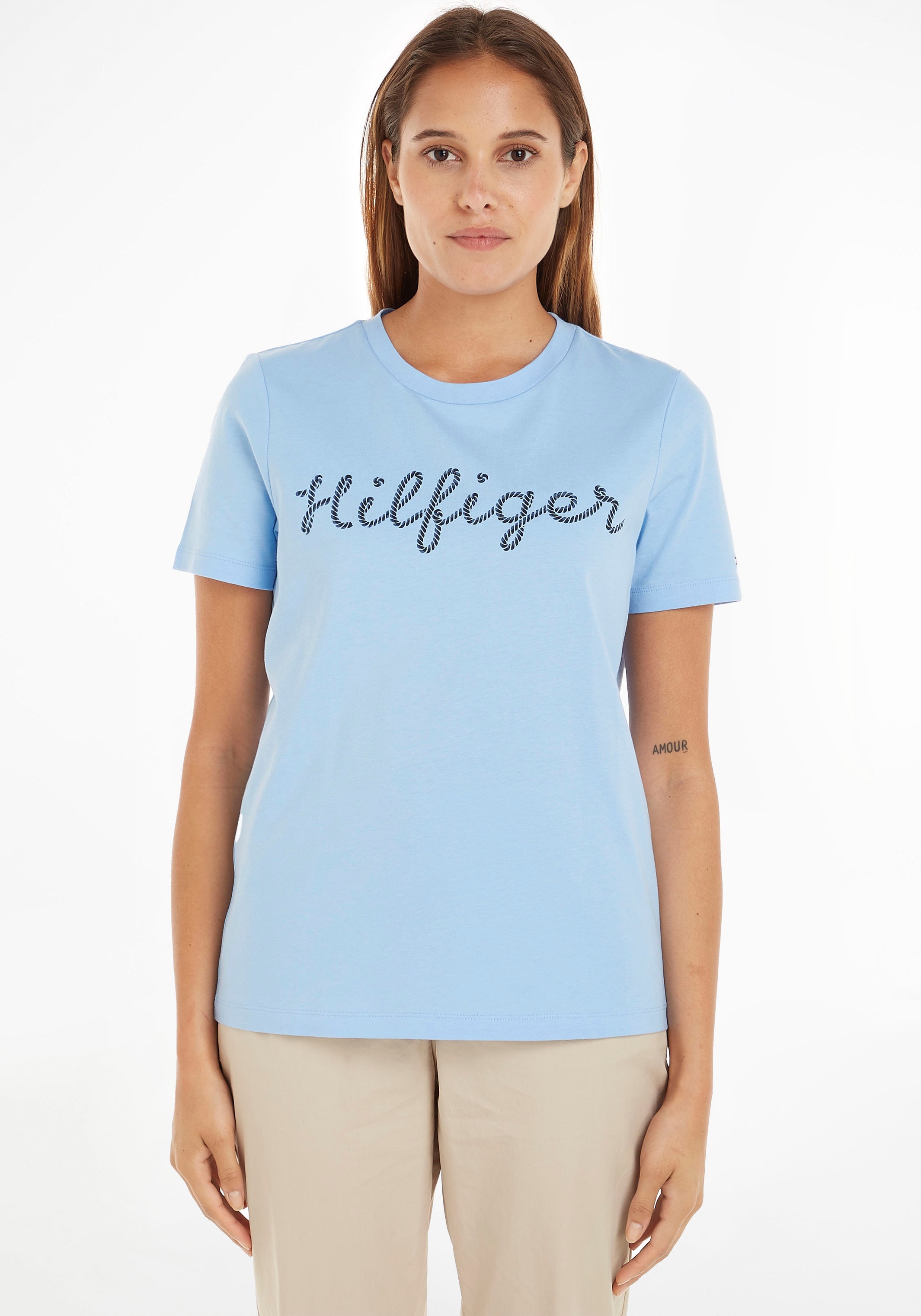 Tommy Hilfiger T-Shirt »REG ROPE PUFF PRINT C-NK SS«, mit grossem Tommy  Hilfiger Logoschriftzug auf der Brust online bestellen | Jelmoli-Versand