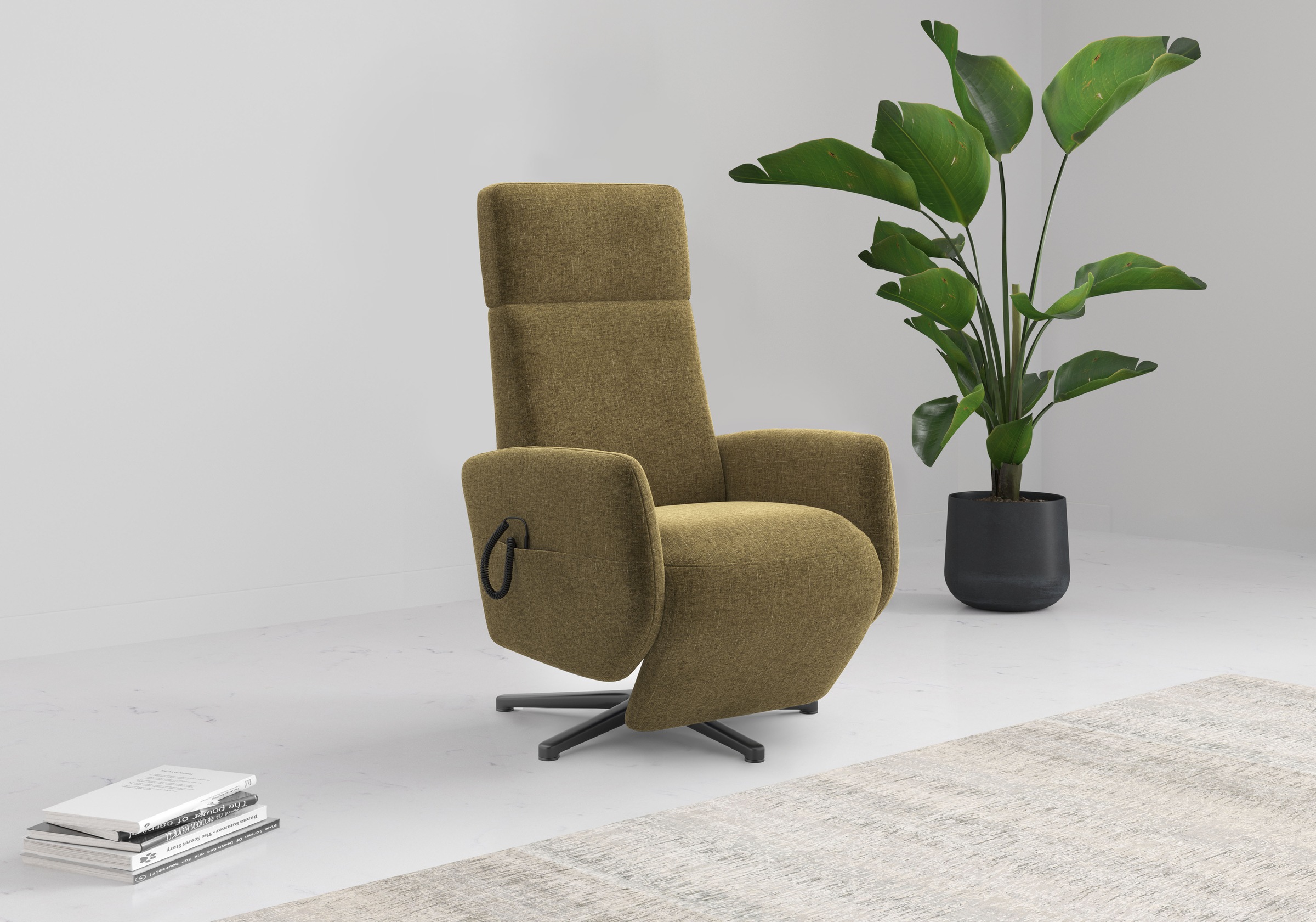 GOODproduct TV-Sessel "Rochelle, inkl. Kopfteilverstellung & 360 Drehfunktion" 1 Stk. tlg. wahlweise mit 2 Motoren, Akku & Aufstehhilfe