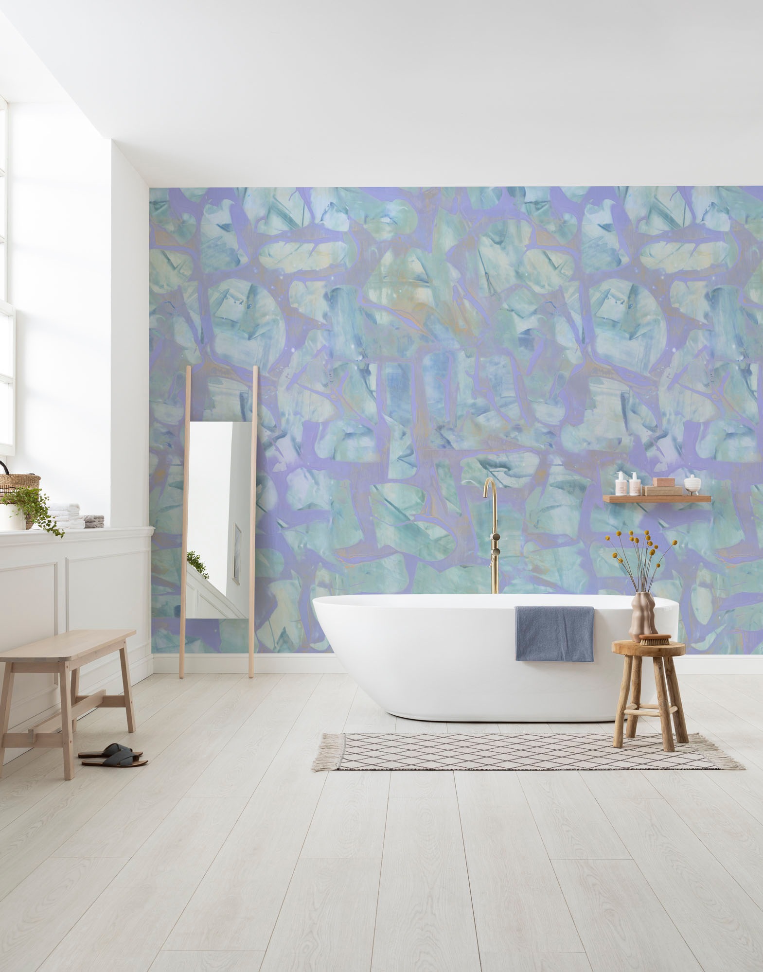 Komar Fototapete »Digitaldruck Vlies - Opal Waters - Grösse 400 x 250 cm«, bedruckt, Wohnzimmer, Schlafzimmer