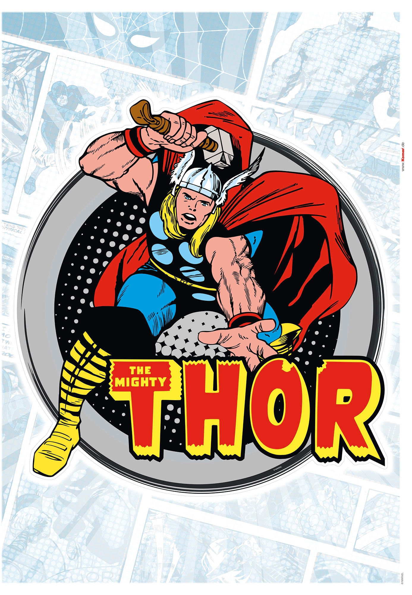 ✵ Komar Wandtattoo »Thor Comic Classic«, (1 St.), 50x70 cm (Breite x Höhe), selbstklebendes  Wandtattoo online entdecken | Jelmoli-Versand