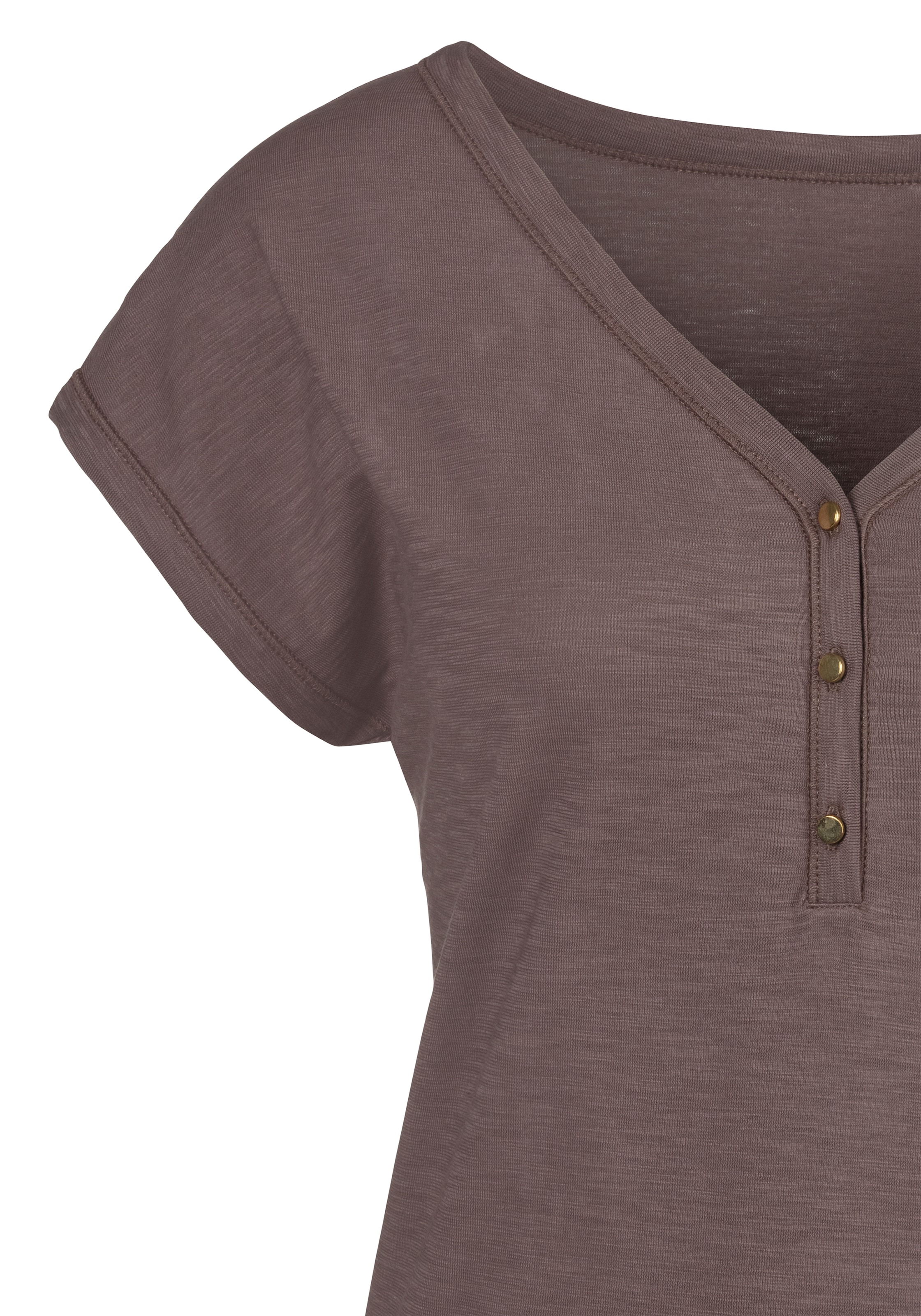 (2er-Pack), und online Knöpfen shoppen Vivance T-Shirt, mit Schweiz Jelmoli-Versand goldfarbenen Knopfleiste bei
