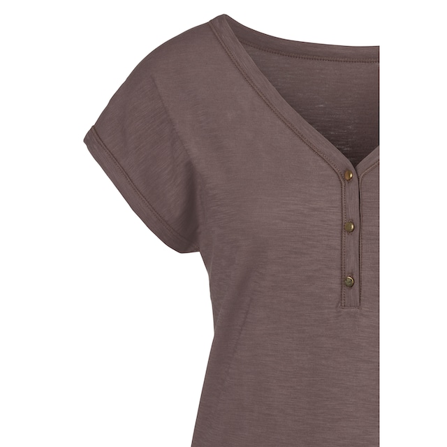 Vivance T-Shirt, (2er-Pack), mit Knopfleiste und goldfarbenen Knöpfen  online shoppen bei Jelmoli-Versand Schweiz
