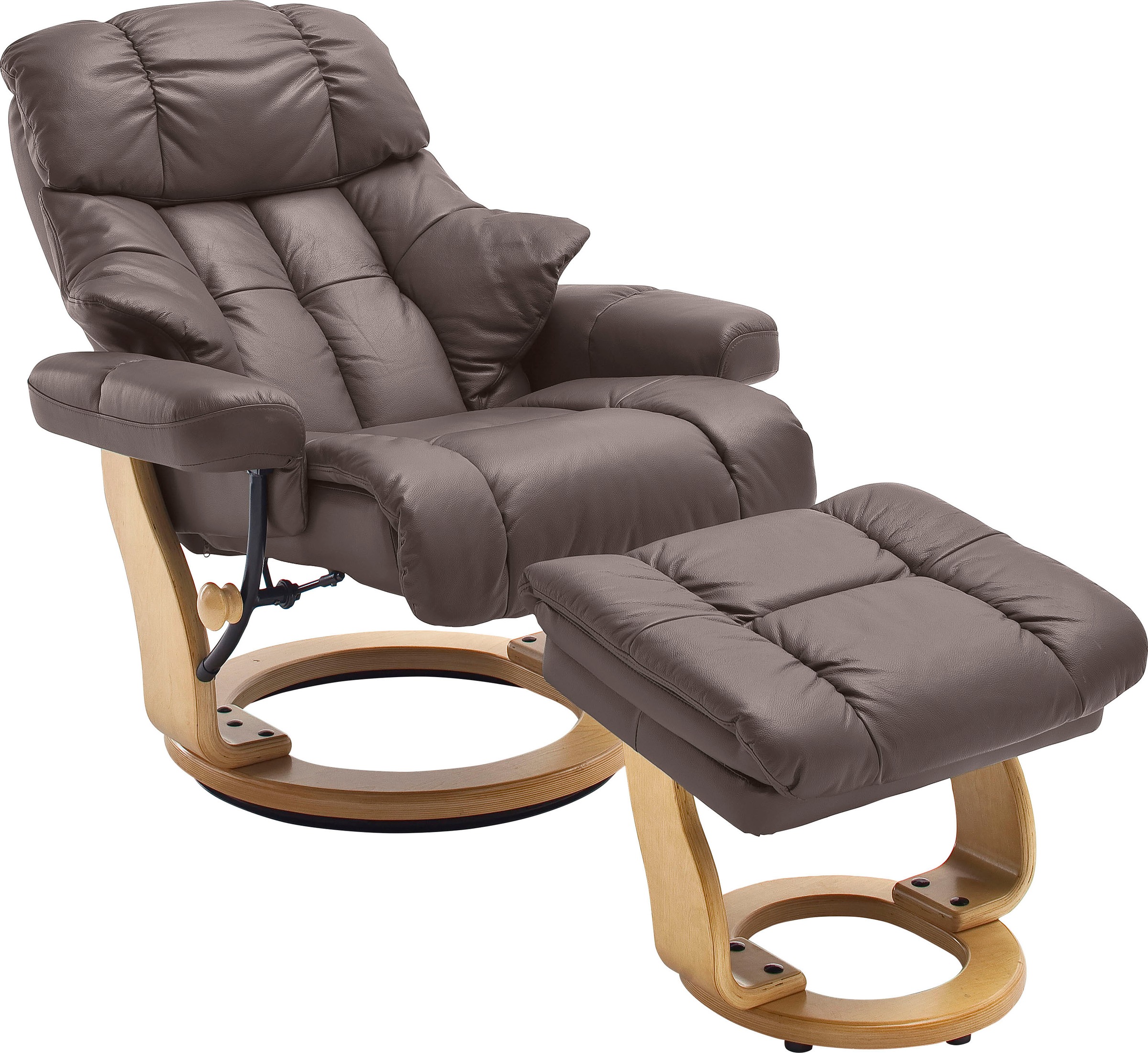 MCA furniture Relaxsessel »Calgary«, Fernsehsessel XXL 360°drehbar inkl. Hocker, belastbar bis 180 kg