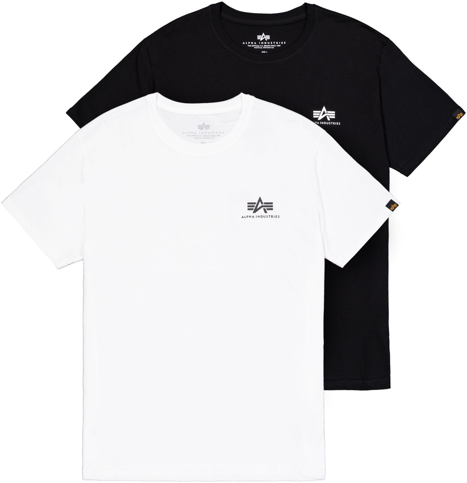 Alpha Industries Rundhalsshirt »Basic T Small Logo 2 Pack« Set, 2 Stk.