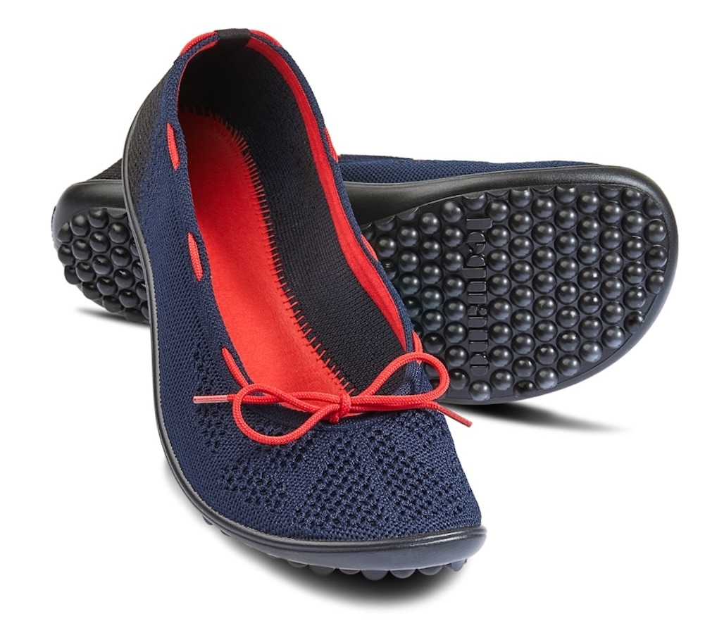 Leguano Barfussschuh »STYLE MARITIM«, Ballerina, Slipper, Bequemschuh mit modischen Durchzügen
