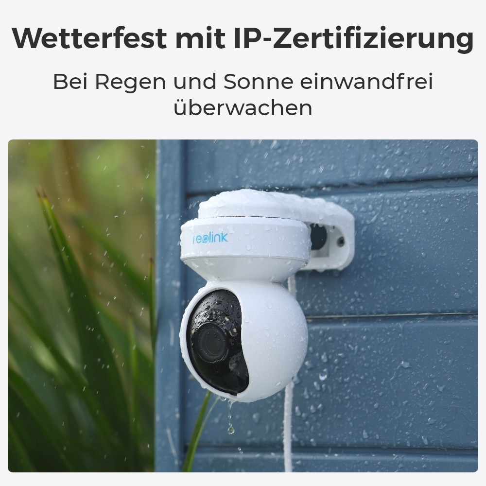 Reolink Überwachungskamera »E Serie E560 - 4K Wi-Fi 6 Überwachungskamera Aussen mit Pan & Tilt«, Aussenbereich, Personen-/Fahrzeug-/Tiererkennung, 3X optischer Zoom, Farbnachtsicht