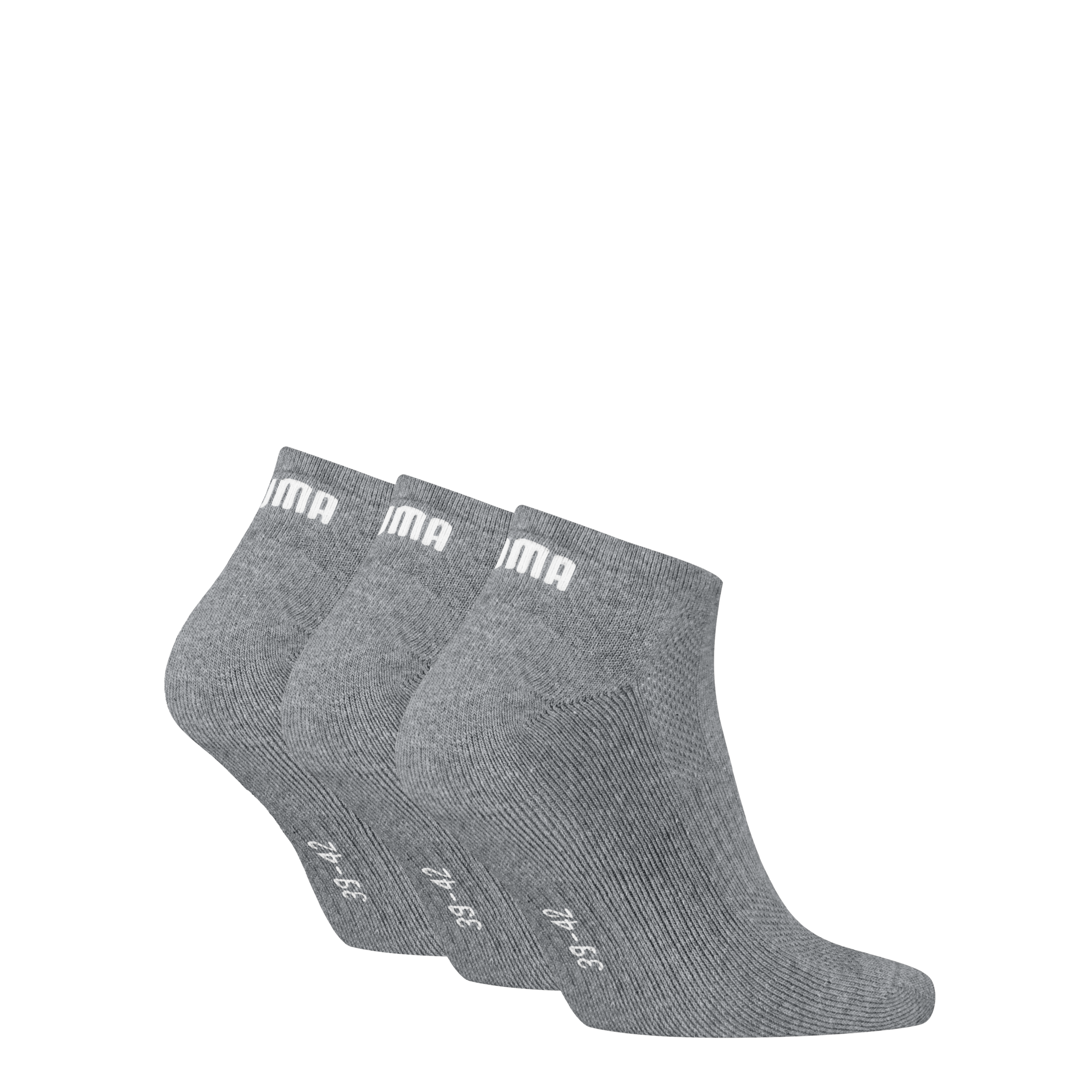 PUMA Sneakersocken »PUMA UNISEX CUSHIONED SNEAKER 3P«, (3 Paar), verstärkter Fersen-und Zehenbreich, Puma Cat-Logo