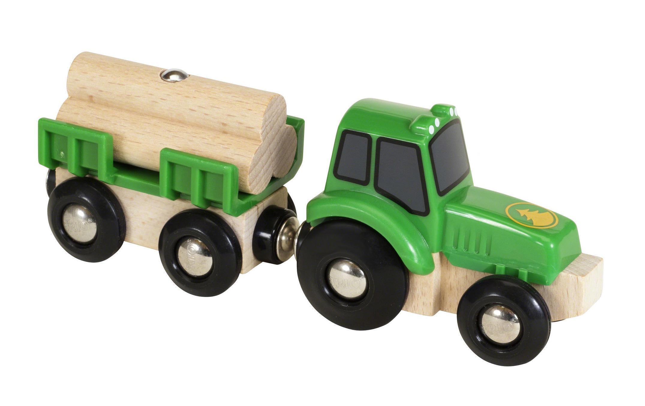 BRIO® Spielzeug-Auto »Traktor mit Holz-Anhänger«