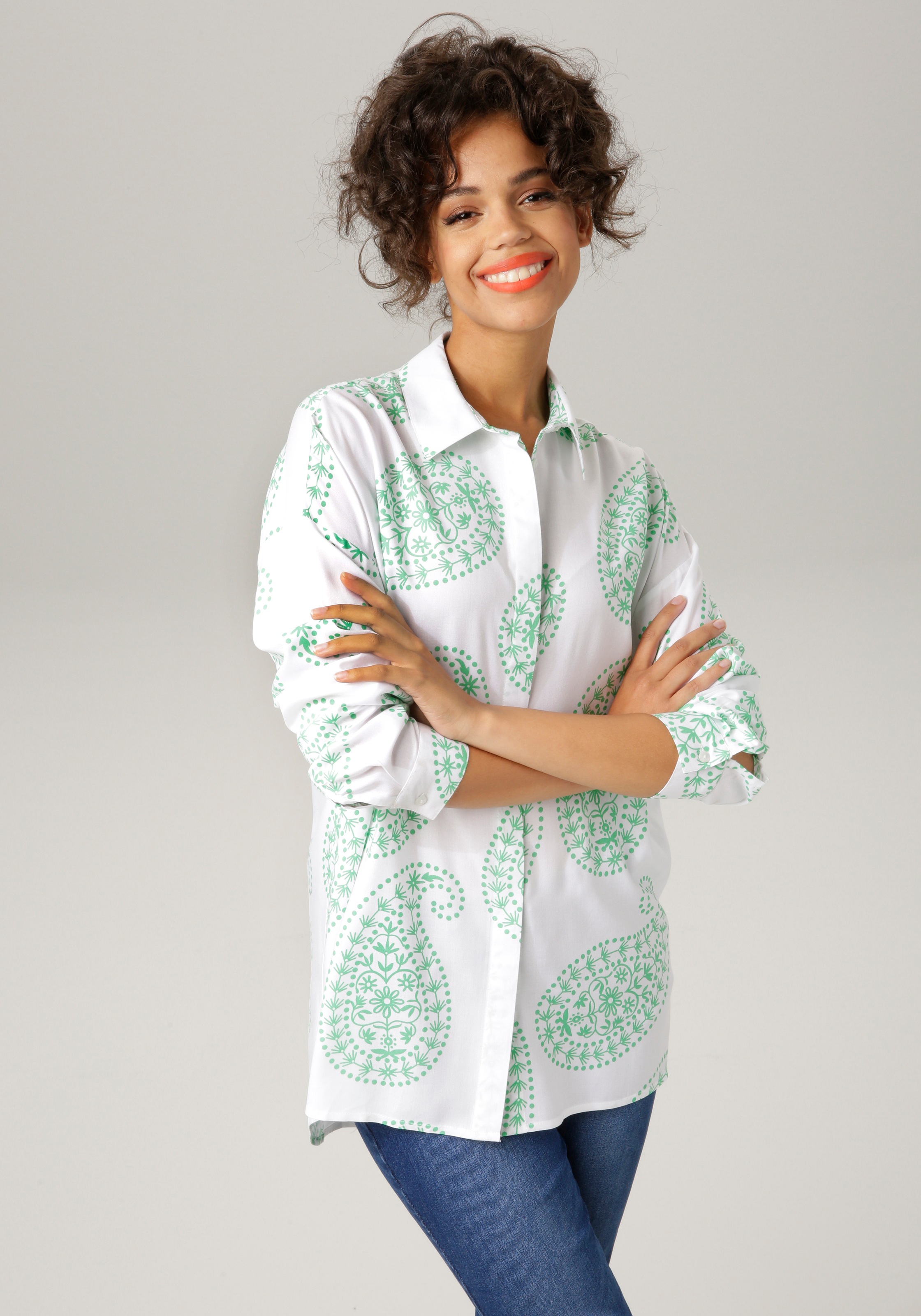 Aniston CASUAL Hemdbluse, mit online Jelmoli-Versand bestellen grossflächigem Paisley-Muster 